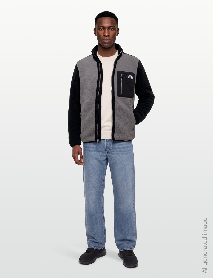 The North Face - M YUMIORI FULL ZIP - kampsunid ja vahekihid - smoked pearl/tnf black - 0