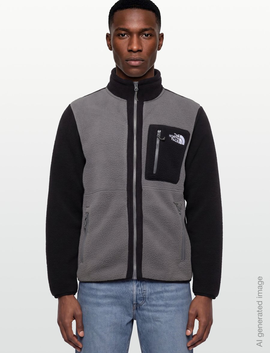 The North Face - M YUMIORI FULL ZIP - kampsunid ja vahekihid - smoked pearl/tnf black - 3