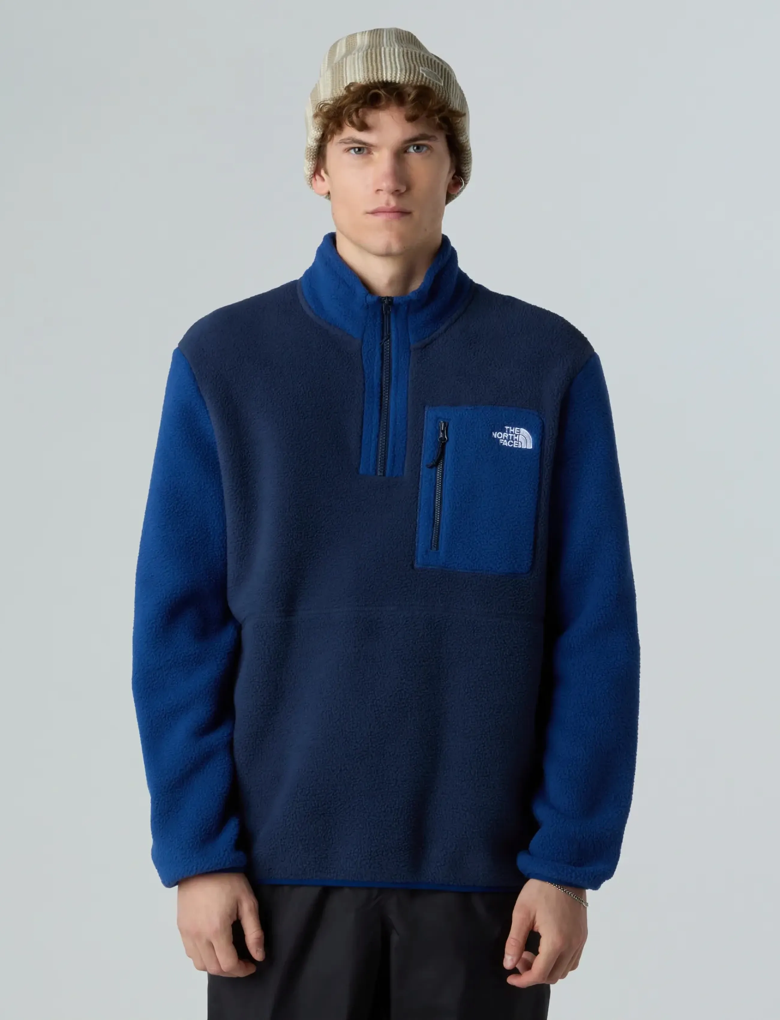 The North Face M YUMIORI 1/4 ZIP - Fleece-Pullover - BLUE / blue