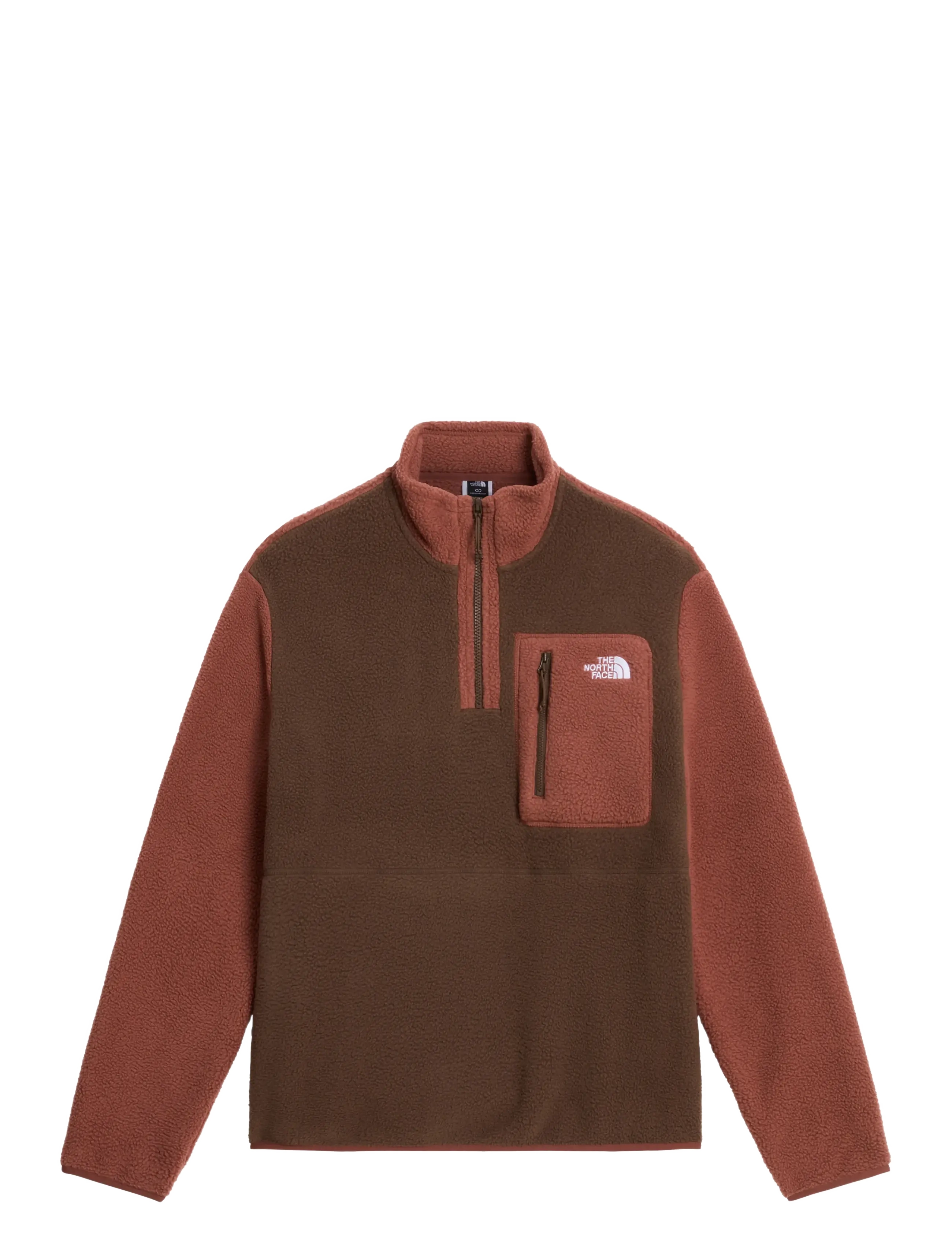 The North Face - M YUMIORI 1/4 ZIP - fleece & mellanlager - smokey brown/copper sil - 1