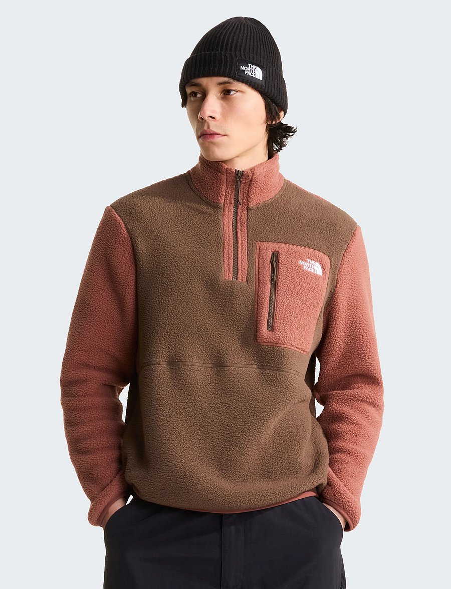 The North Face - M YUMIORI 1/4 ZIP - kampsunid ja vahekihid - smokey brown/copper sil - 0