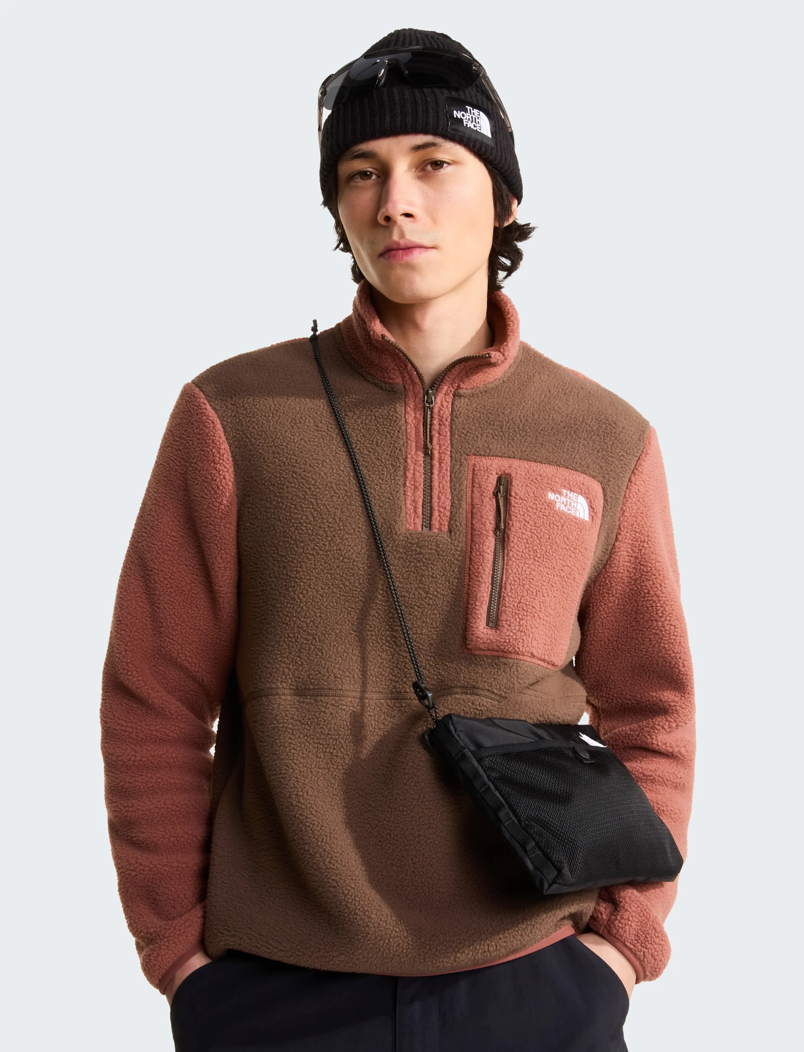 The North Face M YUMIORI 1/4 ZIP - Fleecetrøjer - SMOKEY BROWN/COPPER SIL / brown