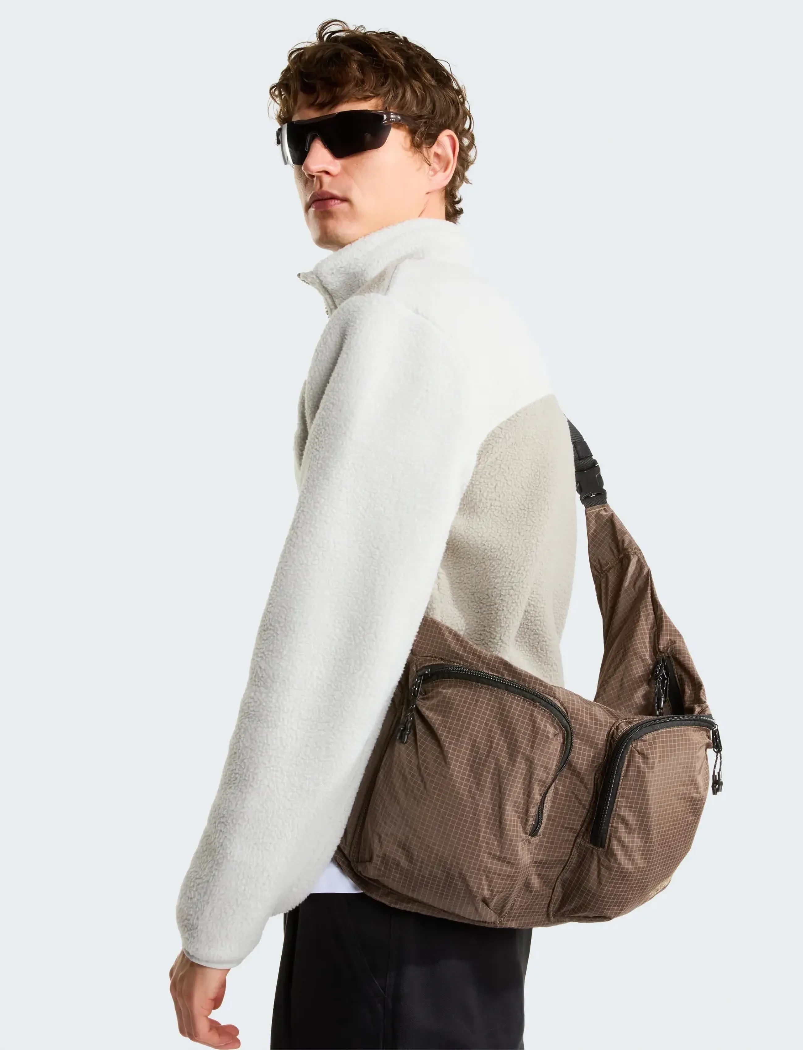 The North Face M YUMIORI 1/4 ZIP - Tänavastiil - STONE SLAB/CUMULUS CLOU / grey