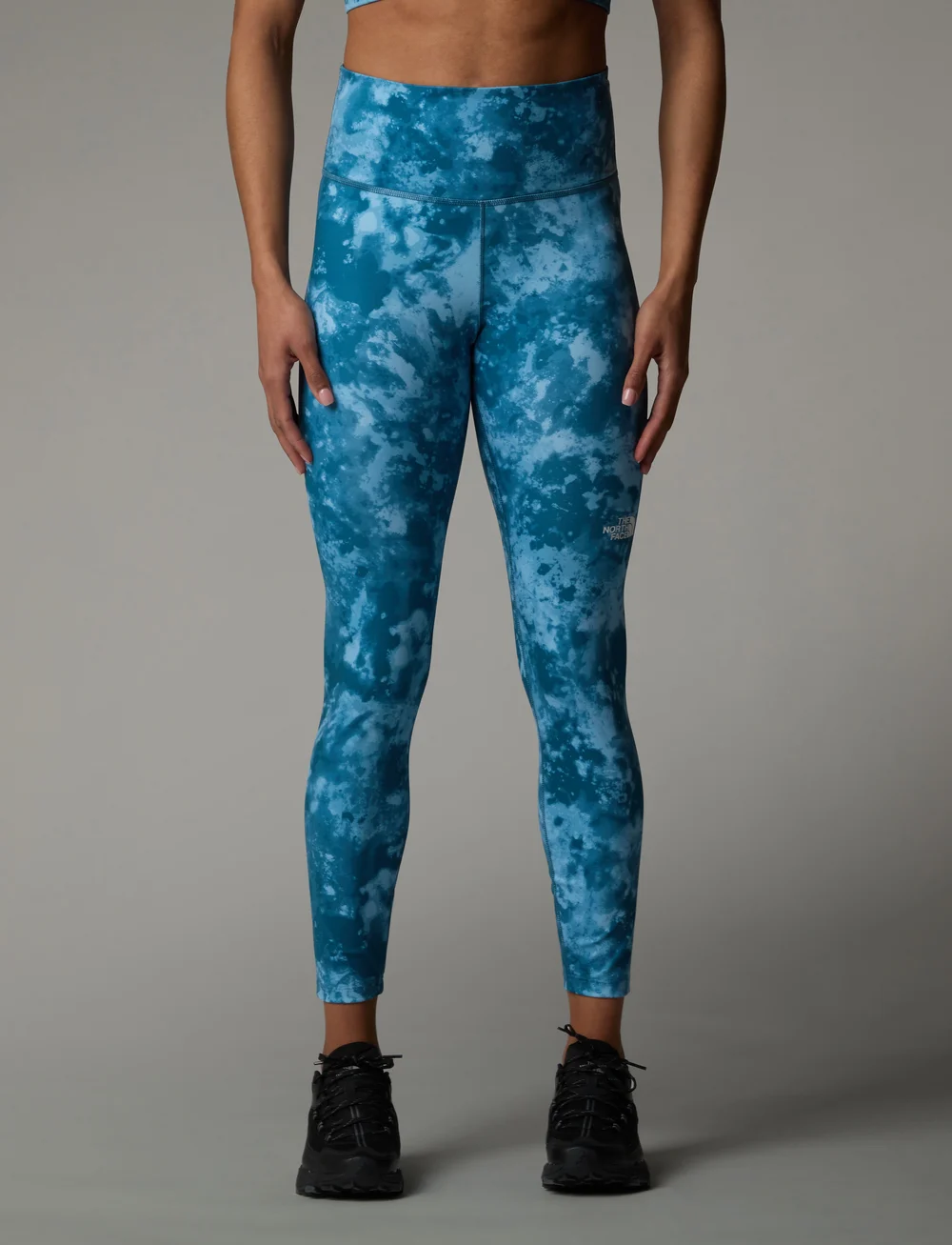 The North Face - W FLEX 25IN TIGHT PRINT - trainingstights - mallard blue micro half - 0