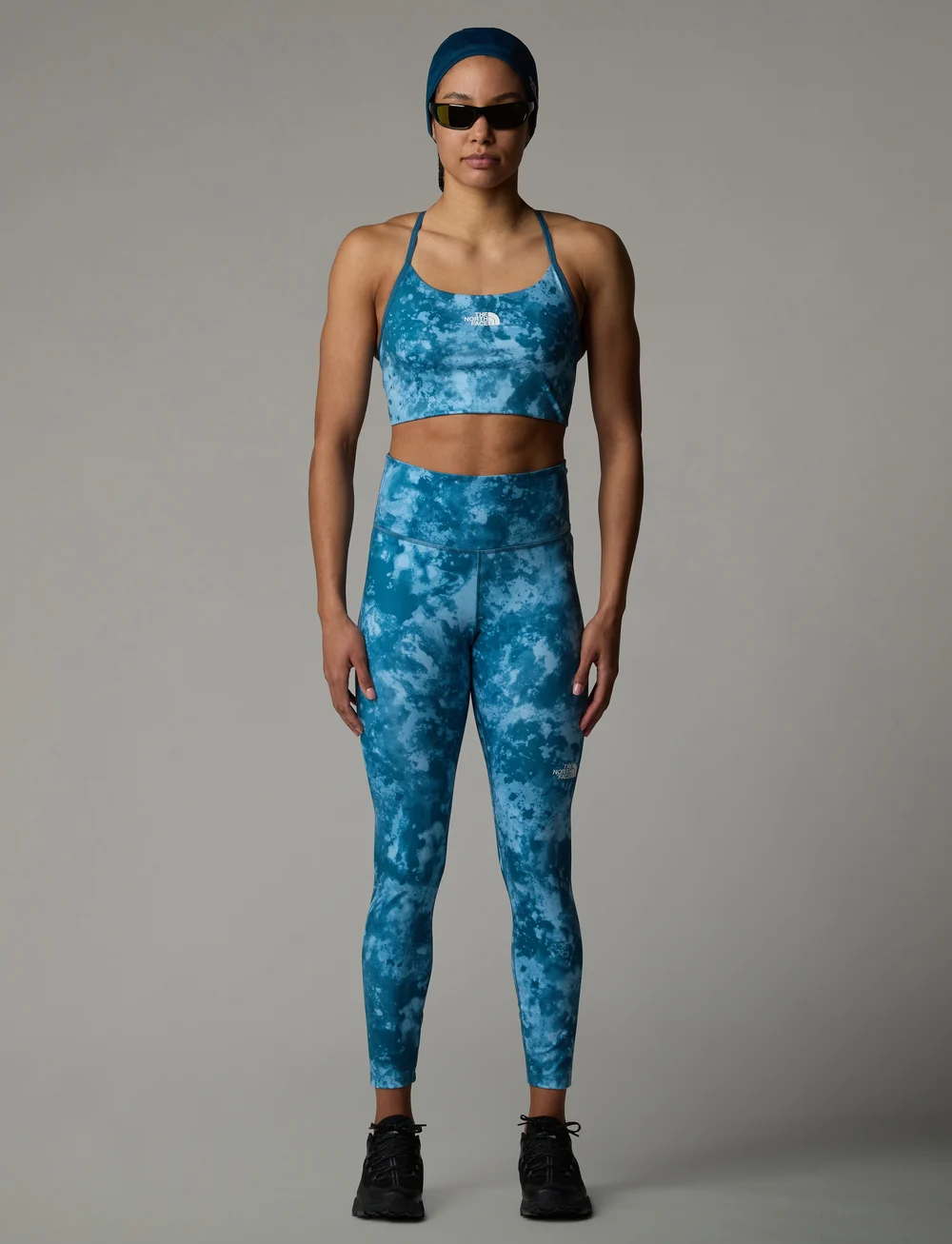The North Face - W FLEX 25IN TIGHT PRINT - trainingstights - mallard blue micro half - 3