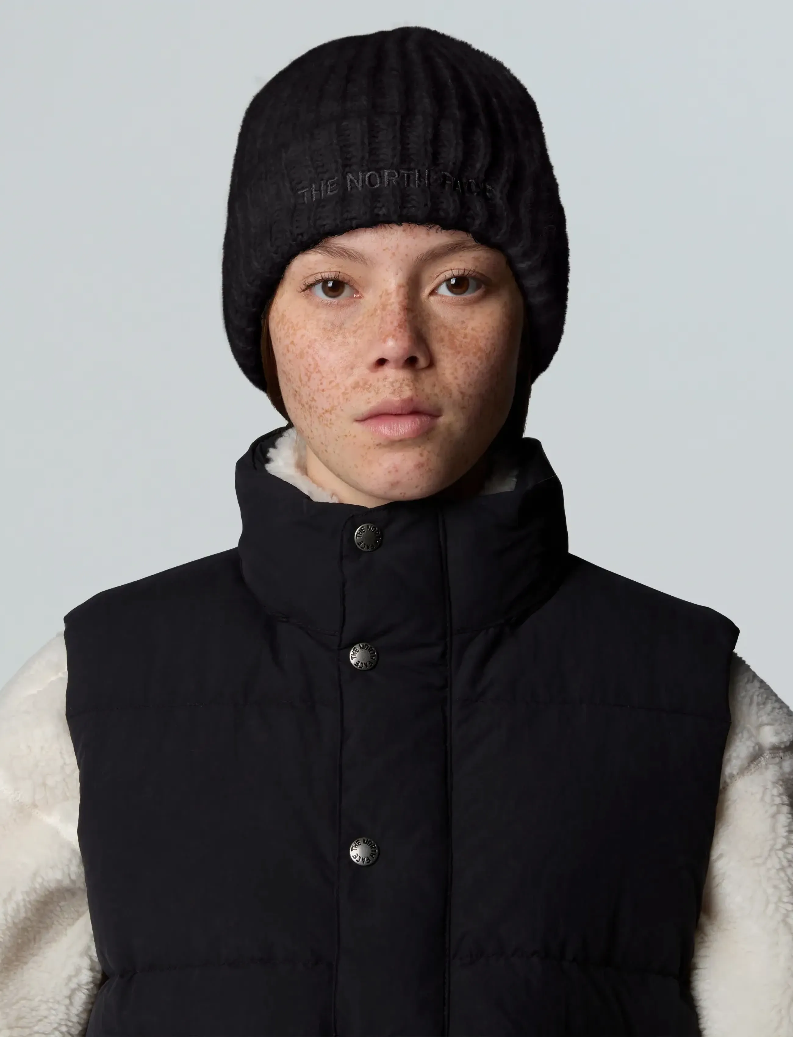 The North Face - FOHAIR CABIN BEANIE - shop by style - tnf black/asphalt grey - 4