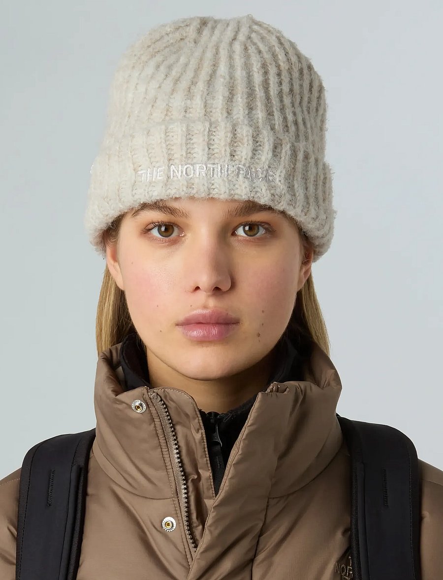 The North Face - FOHAIR CABIN BEANIE - kapelusze - white dune - 0