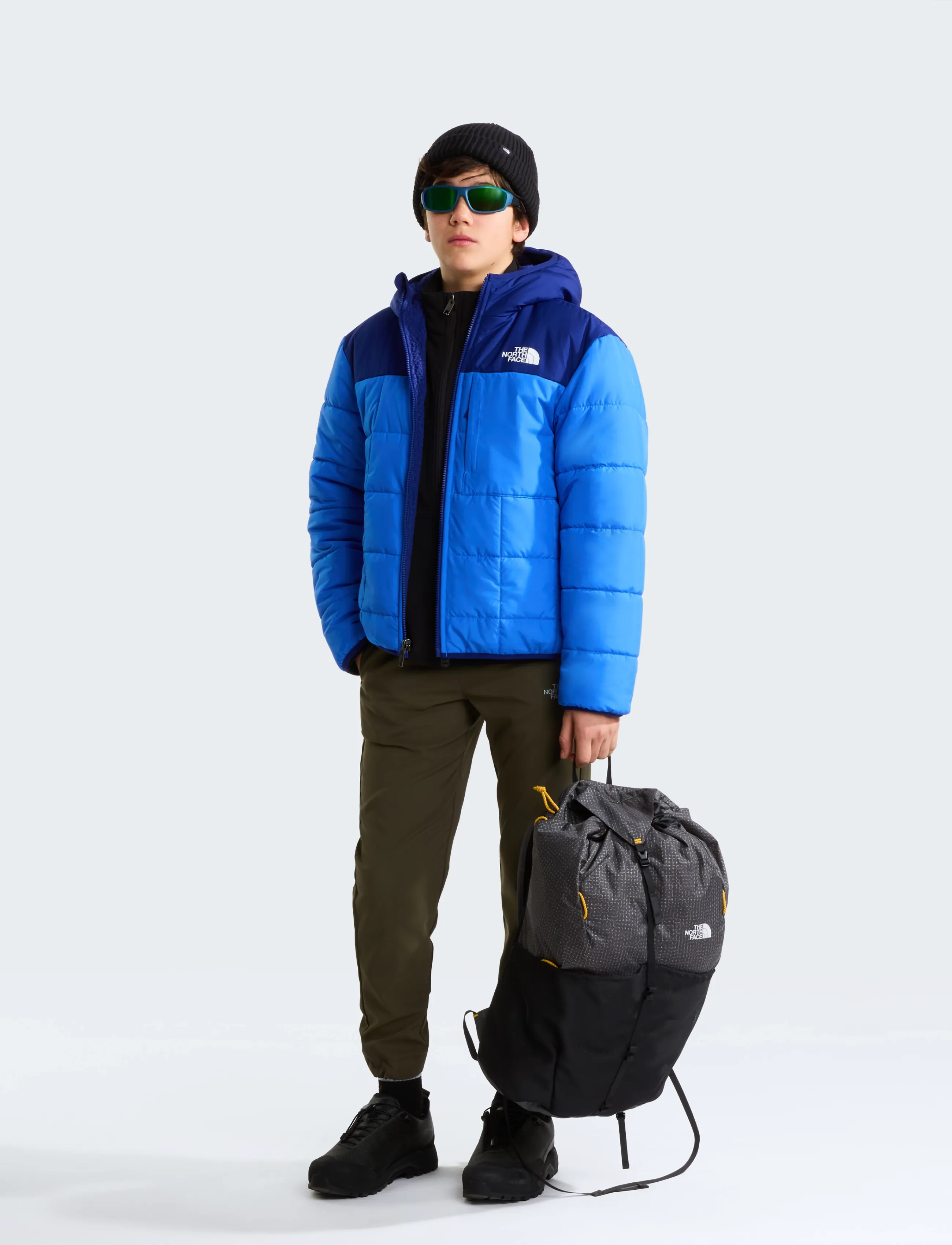 The North Face - B REVERSIBLE SHASTA FZ HOODED JACKET - quilted jackets - active blue/bold blue - 5