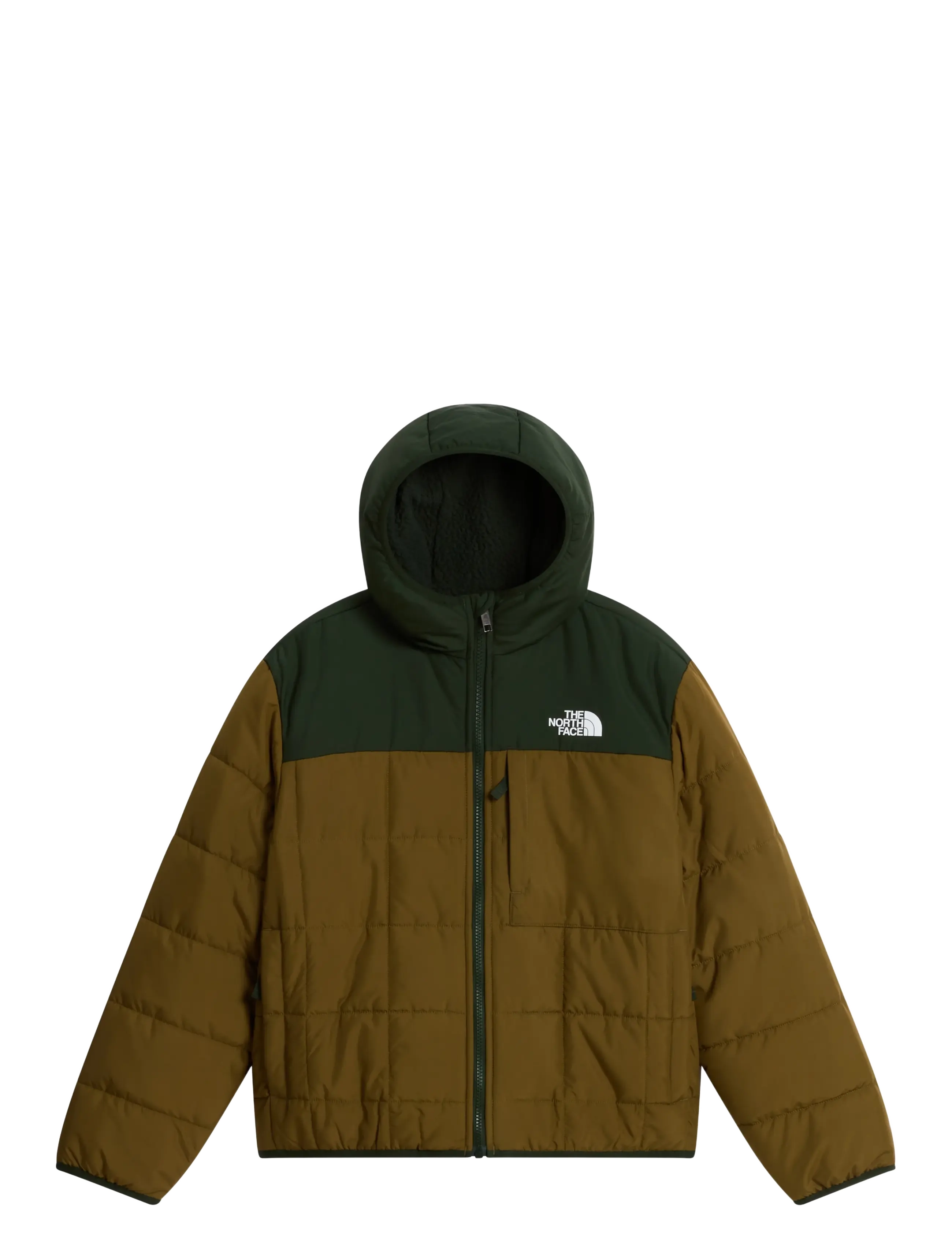 The North Face B REVERSIBLE SHASTA FZ HOODED JACKET - The North Face - CARAWAY SEED/BOTTLE GRE / khaki/green