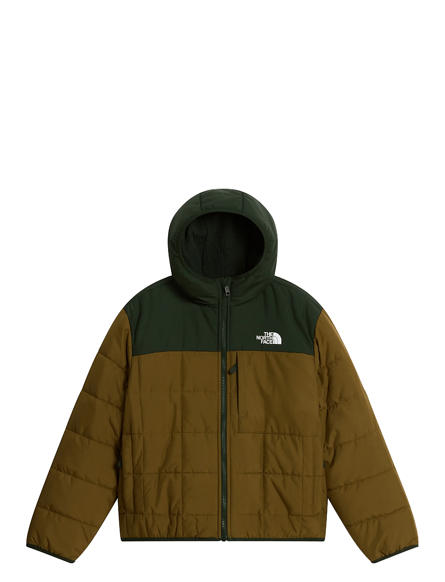 The North Face - B REVERSIBLE SHASTA FZ HOODED JACKET - steppjacken - caraway seed/bottle gre - 1
