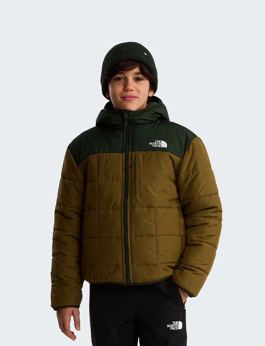 The North Face - B REVERSIBLE SHASTA FZ HOODED JACKET - steppjacken - caraway seed/bottle gre - 0