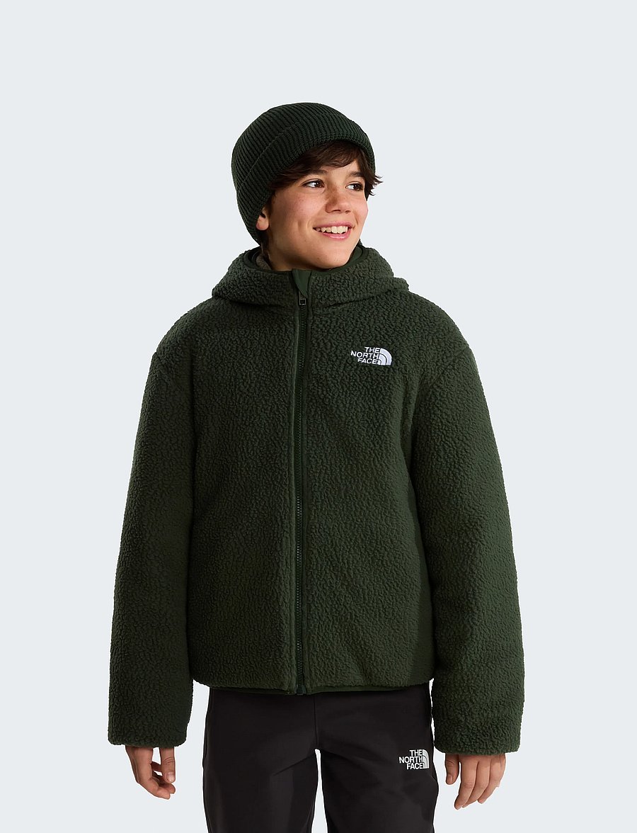 The North Face - B REVERSIBLE SHASTA FZ HOODED JACKET - steppjacken - caraway seed/bottle gre - 4