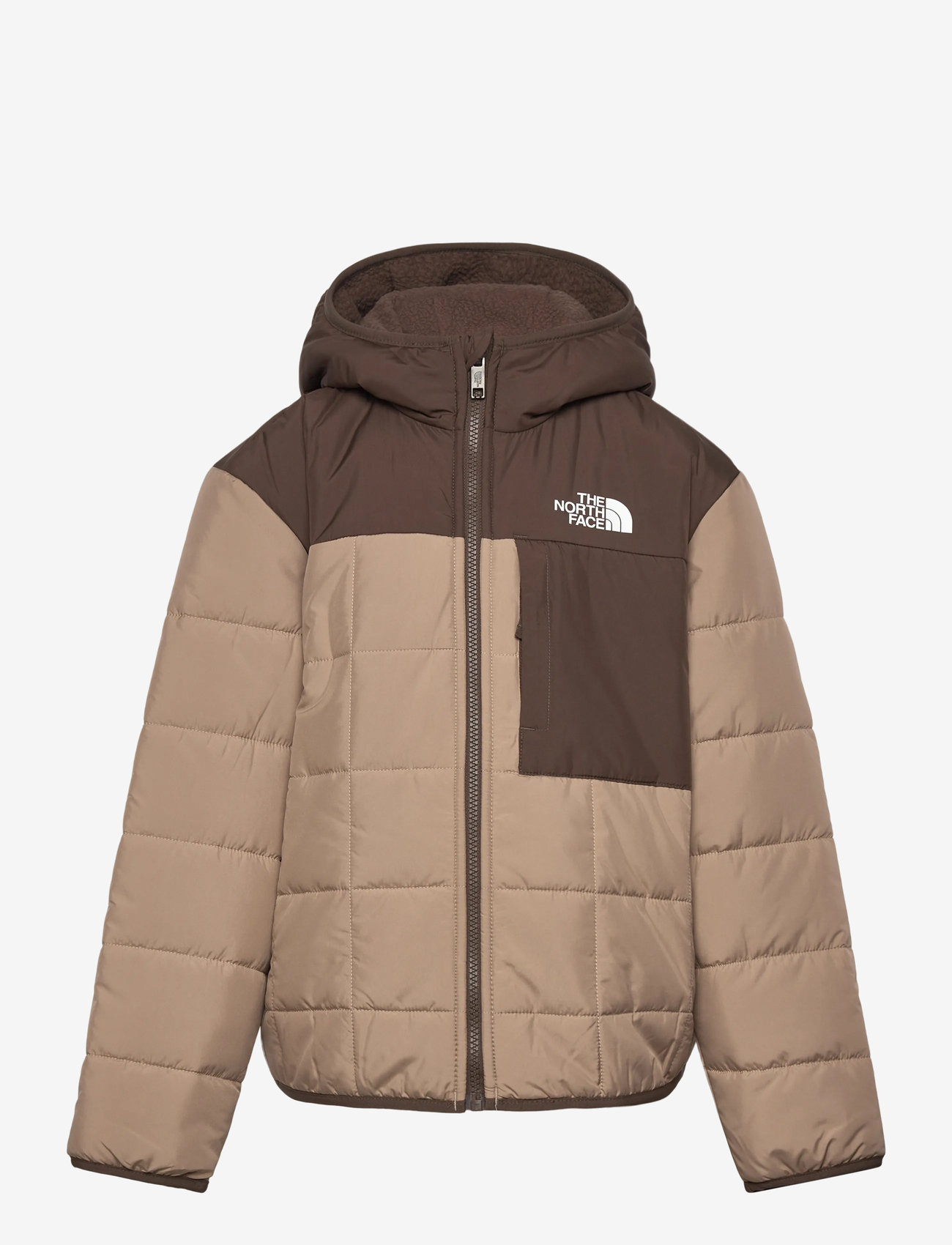 The North Face - B REVERSIBLE SHASTA F/Z HOODED JACKET - quiltade jackor - mushroom grey/smokey br - 1