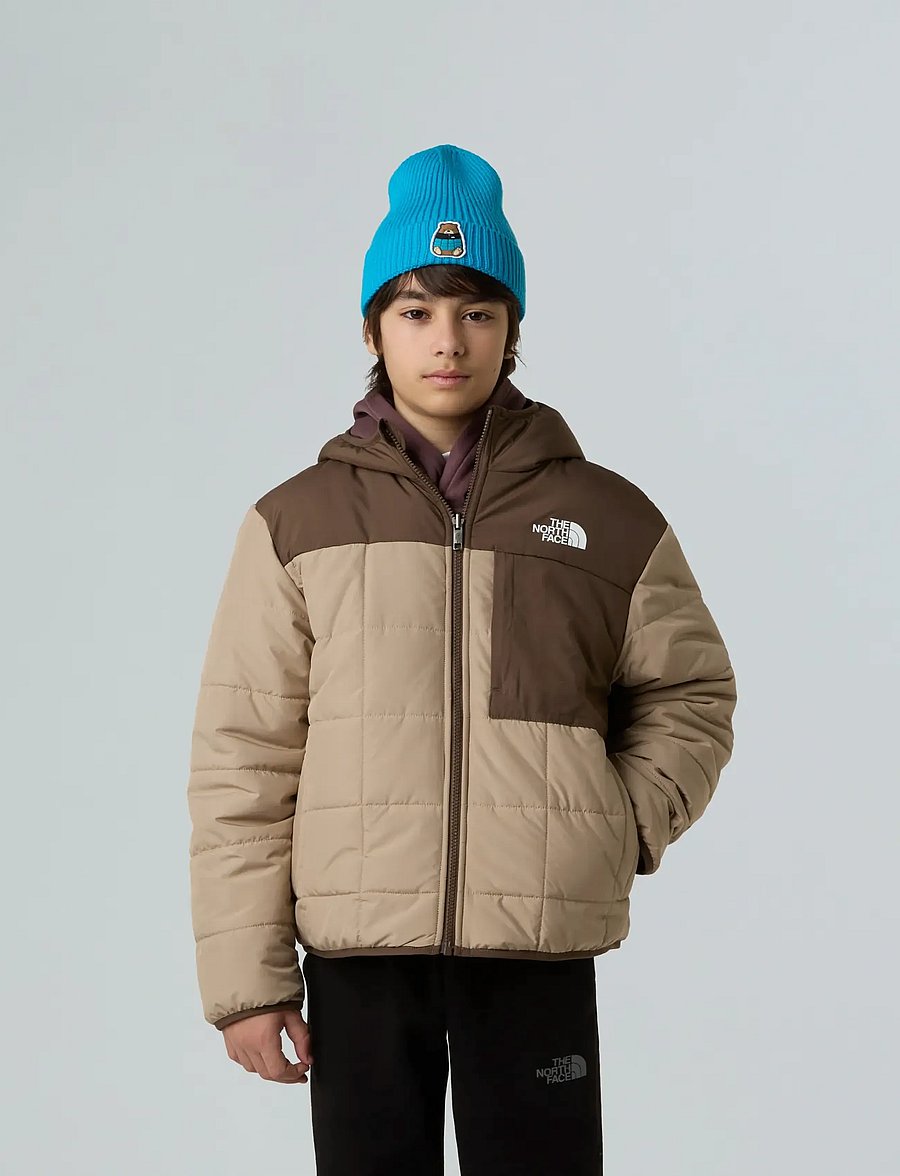 The North Face - B REVERSIBLE SHASTA FZ HOODED JACKET - steppjacken - mushroom grey/smokey br - 0