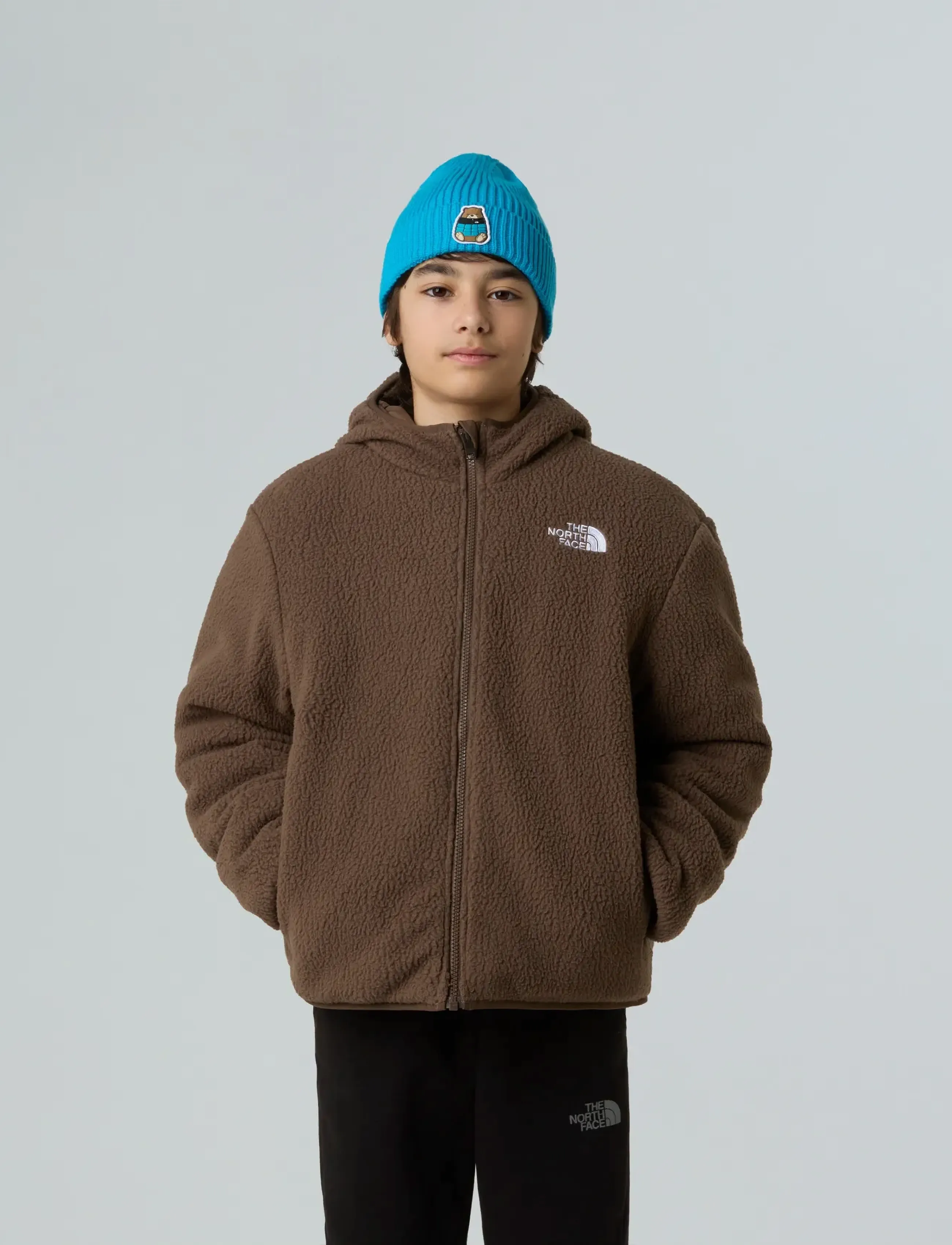 The North Face - B REVERSIBLE SHASTA FZ HOODED JACKET - steppjacken - mushroom grey/smokey br - 4