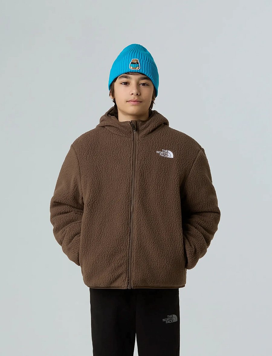 The North Face - B REVERSIBLE SHASTA FZ HOODED JACKET - steppjacken - mushroom grey/smokey br - 4