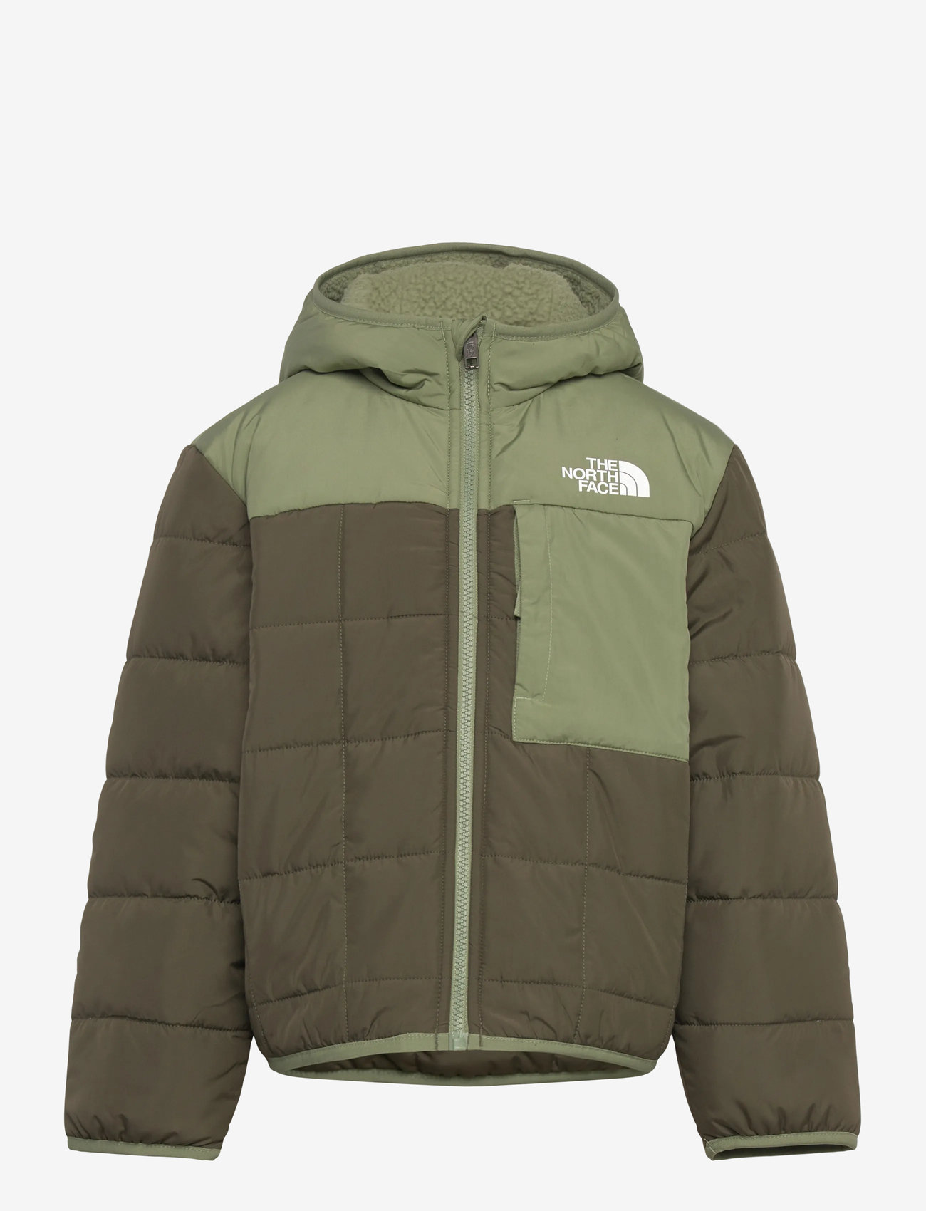 The North Face - B REVERSIBLE SHASTA FZ HOODED JACKET - quilted jackets - new taupe green/bark mi - 1