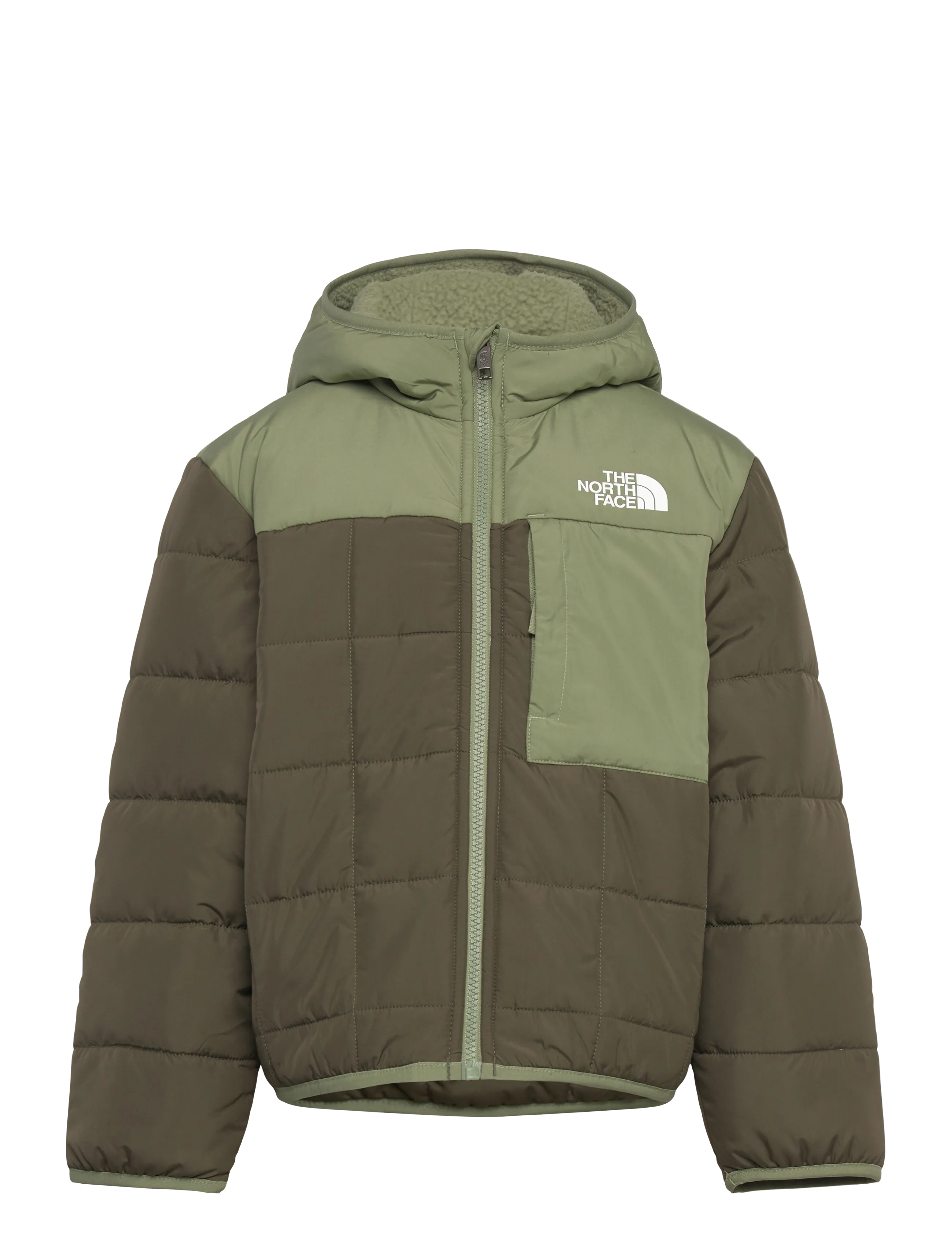 The North Face B REVERSIBLE SHASTA FZ HOODED JACKET - Quiltade jackor - NEW TAUPE GREEN/BARK MI / khaki/green