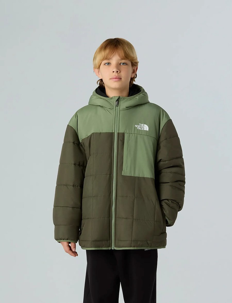 The North Face - B REVERSIBLE SHASTA FZ HOODED JACKET - steppjacken - new taupe green/bark mi - 0