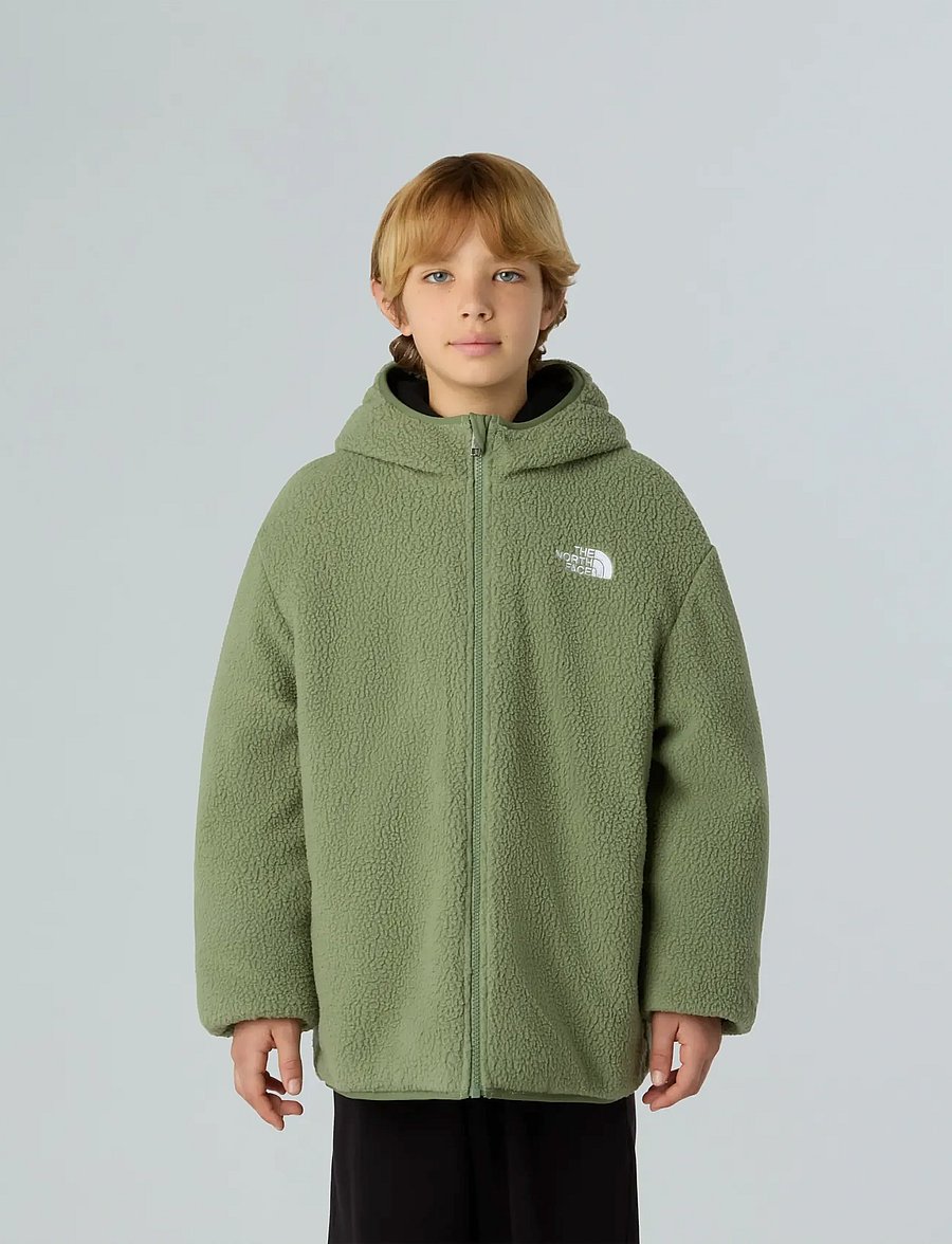The North Face - B REVERSIBLE SHASTA FZ HOODED JACKET - steppjacken - new taupe green/bark mi - 5