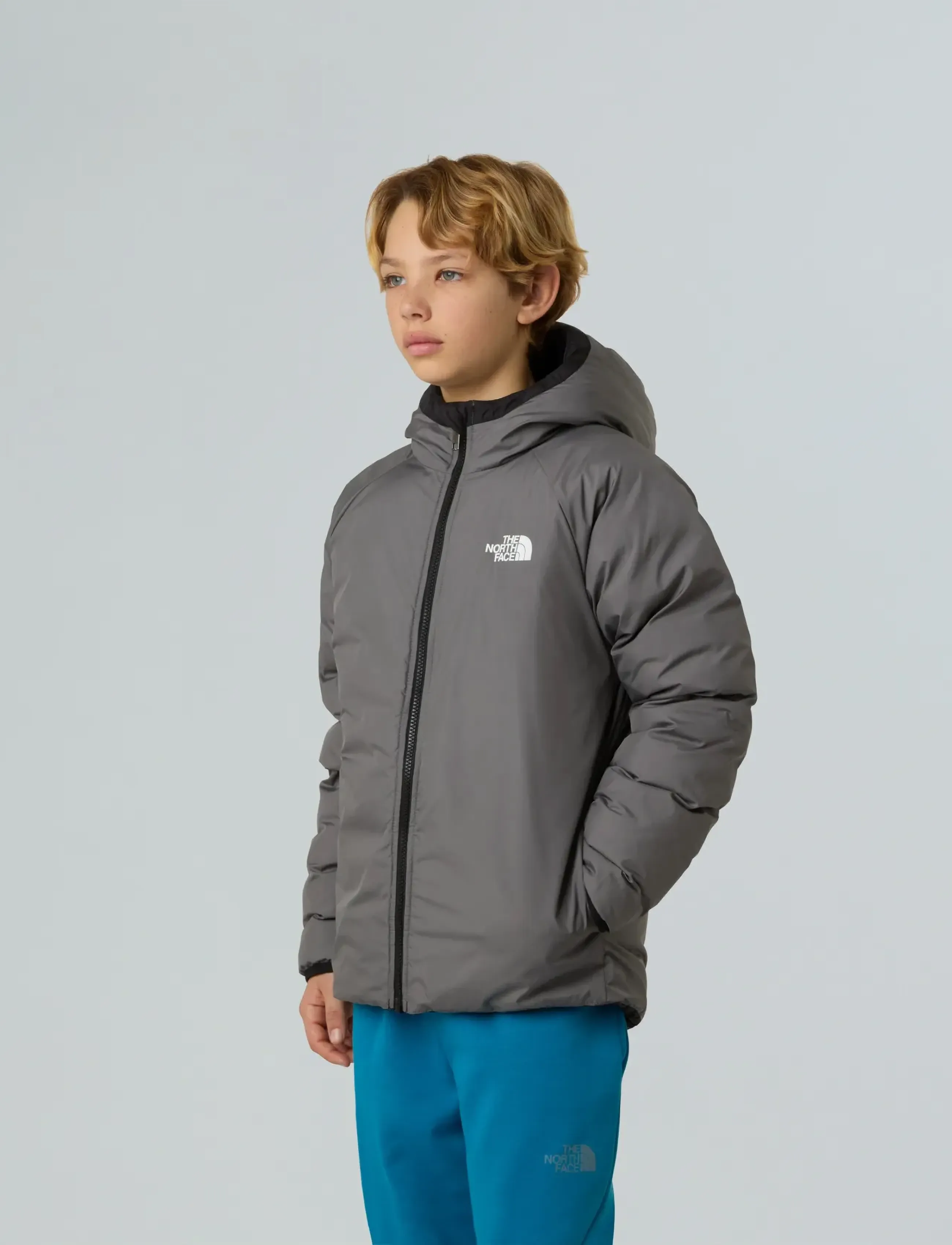 The North Face - B REVERSIBLE PERRITO HOODED JACKET - isolerede jakker - black - 4