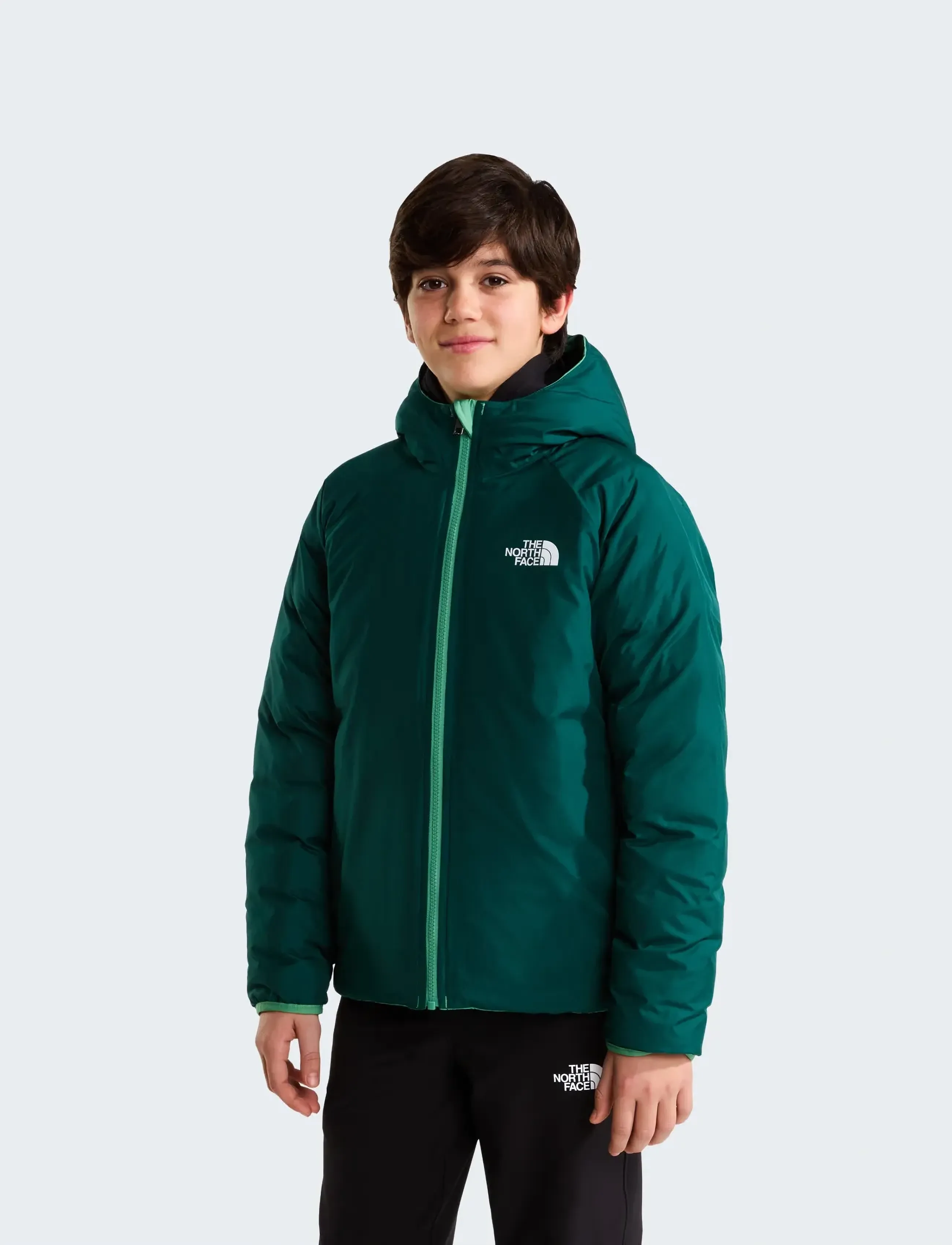 The North Face - B REVERSIBLE PERRITO HOODED JACKET - insulated jackets - dimmed algae - 3