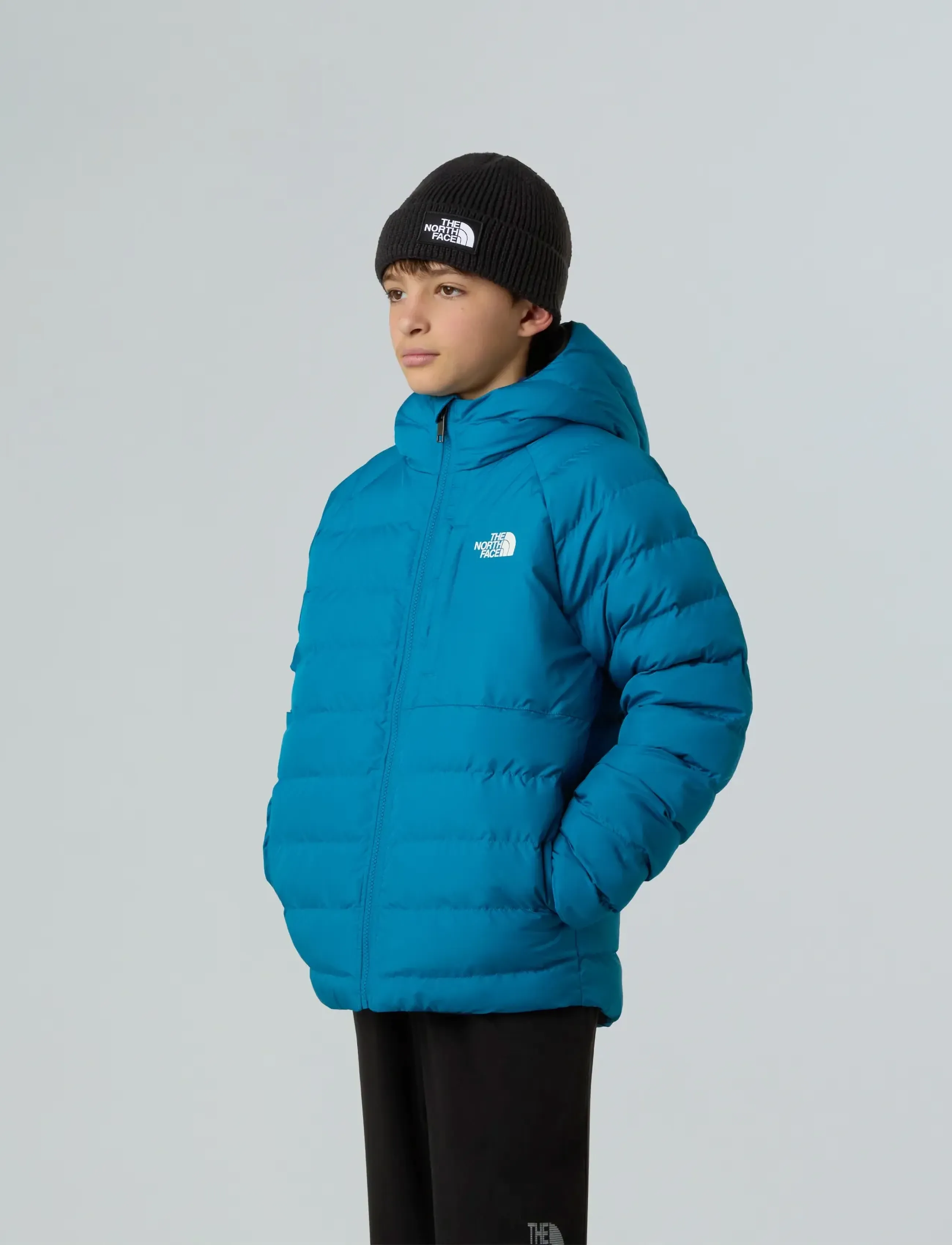 The North Face B Reversible Perrito Hooded Jacket, 115-119, Jackets & Coats, Blau - Puffer Padded, Kinder