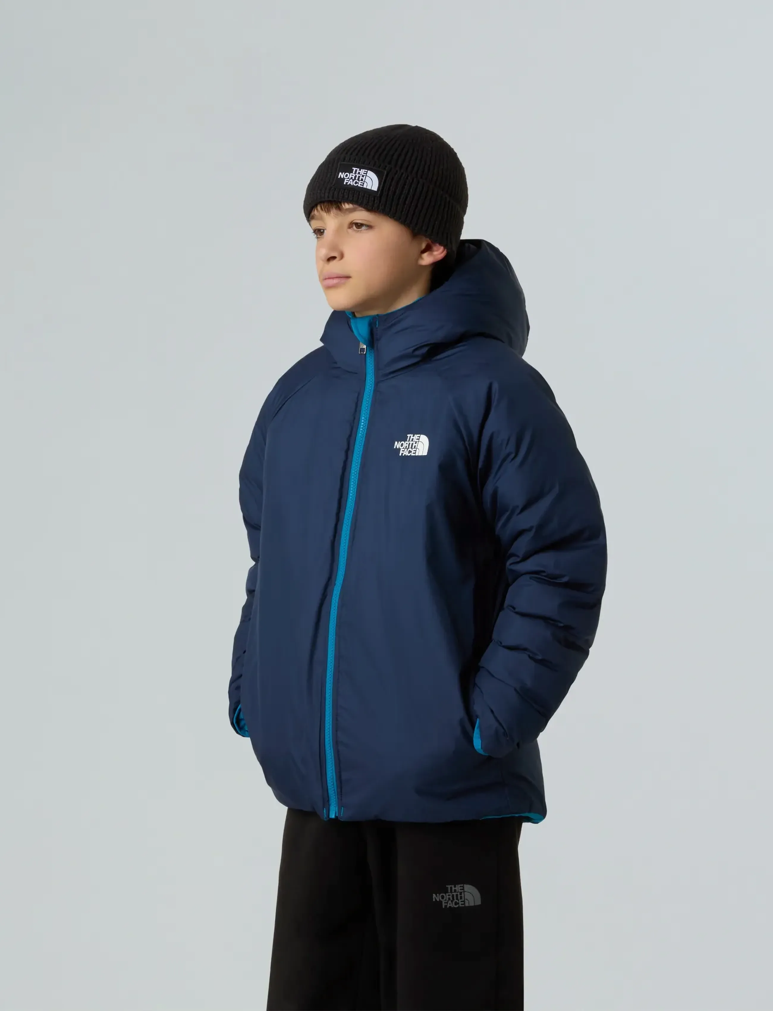 The North Face - B REVERSIBLE PERRITO HOODED JACKET - isolerede jakker - dusk blue - 4