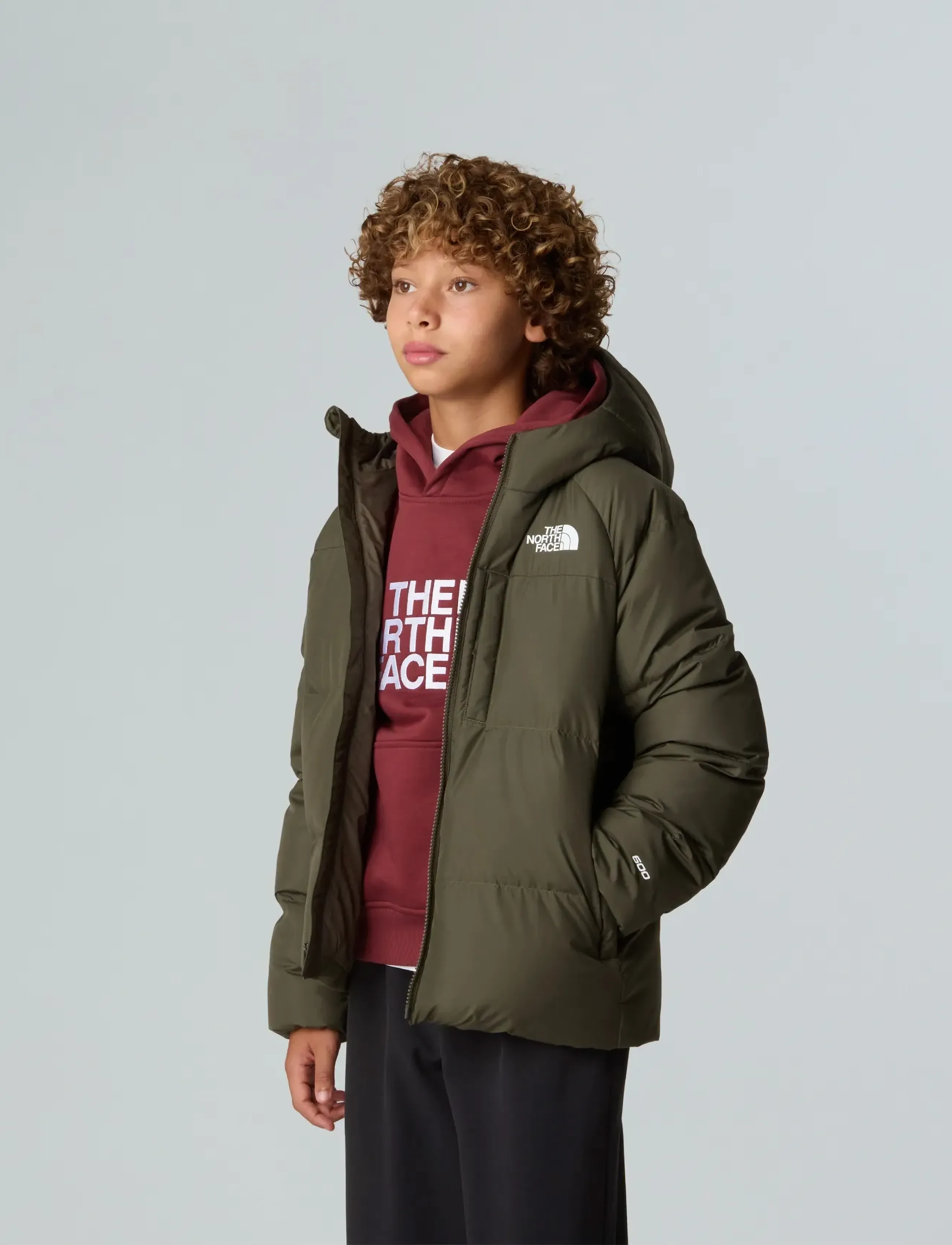The North Face - B NORTH DOWN HOODED JACKET - jakas ar siltu oderi - new taupe green - 5