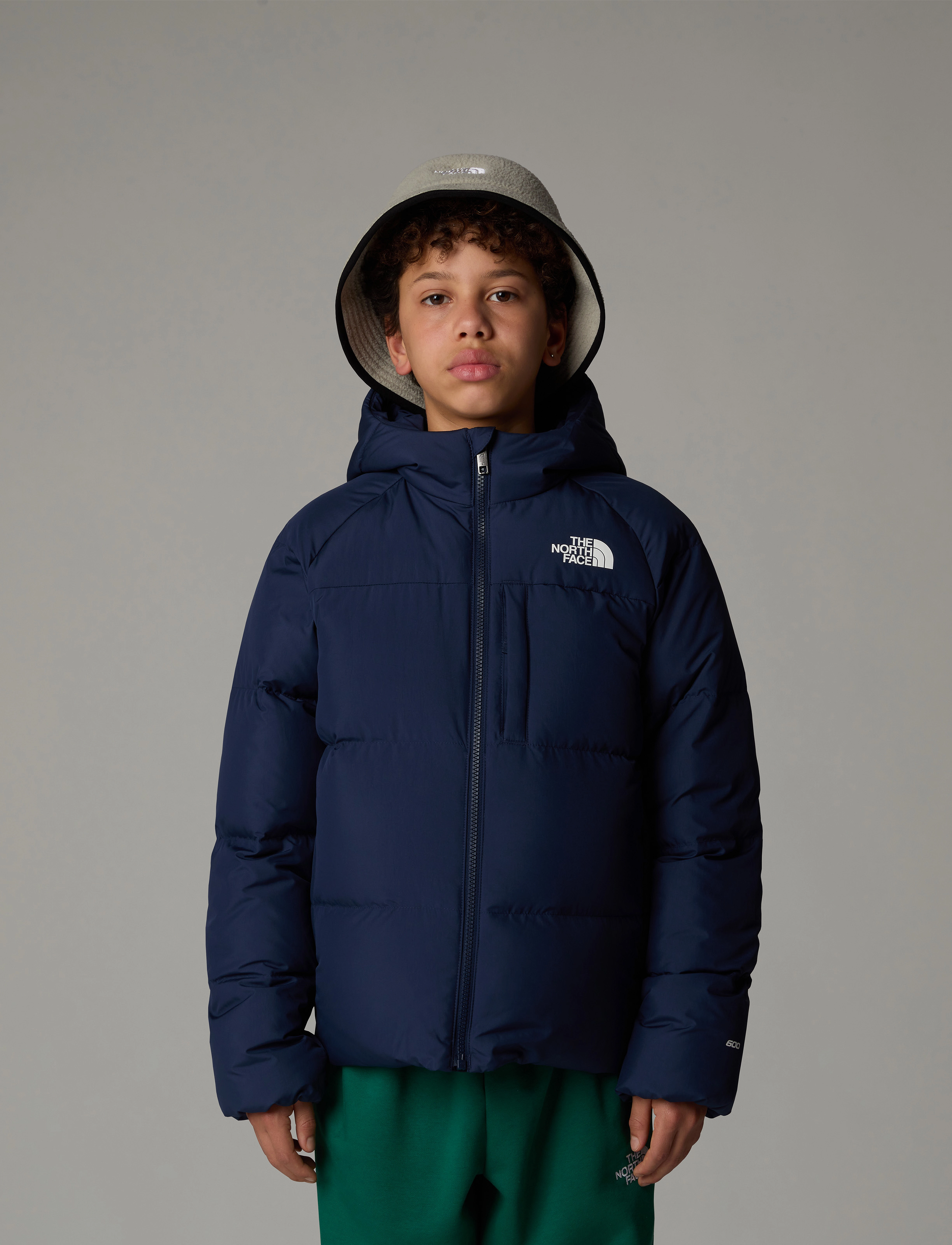 The North Face B North Down Hooded Jacket, 130-141, Navy, Jakker Og Frakker > Puffer Og Vatterede, Børn
