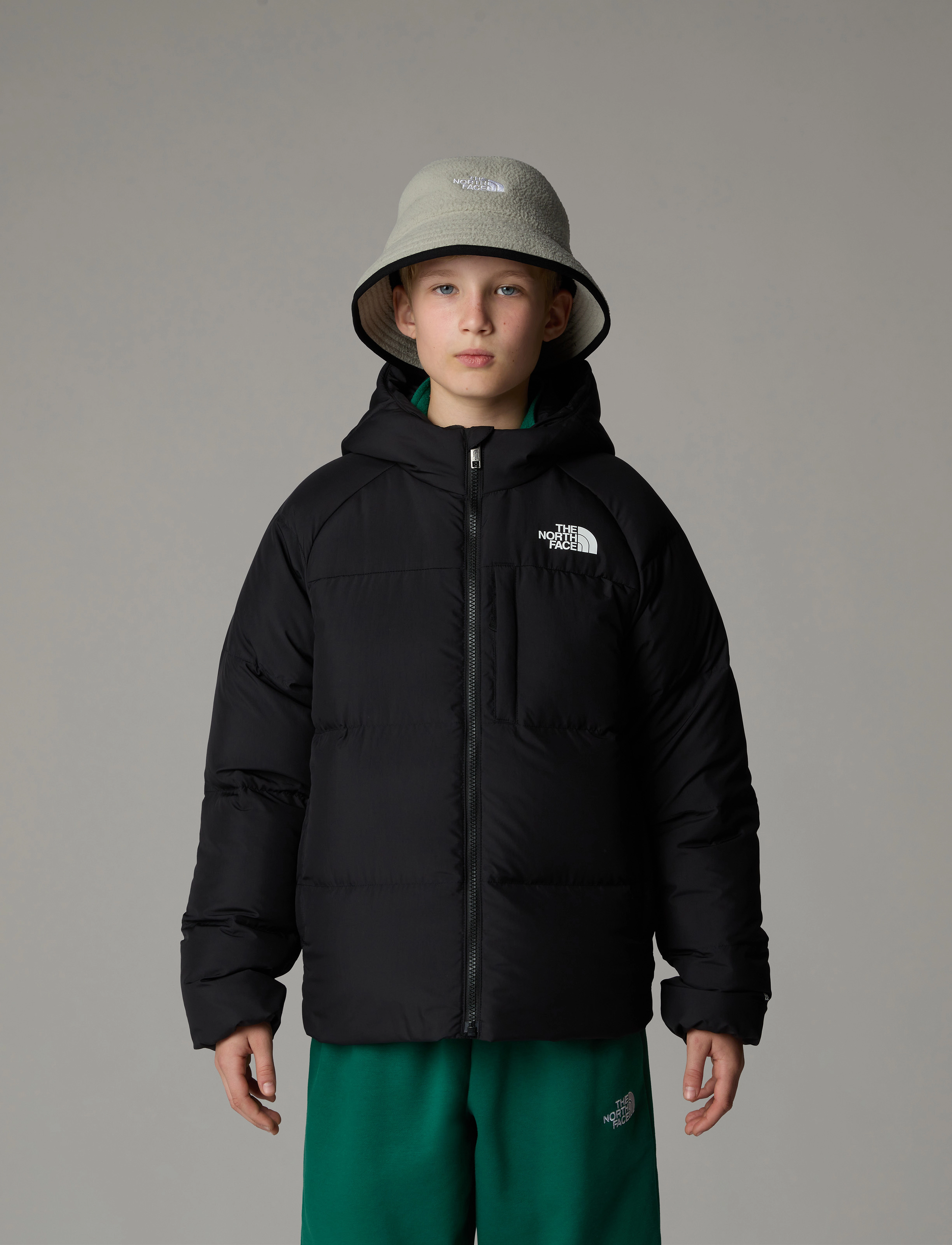 The North Face B North Down Hooded Jacket, 142-151, Black, Jakker Og Frakker > Puffer Og Vatterede, Børn