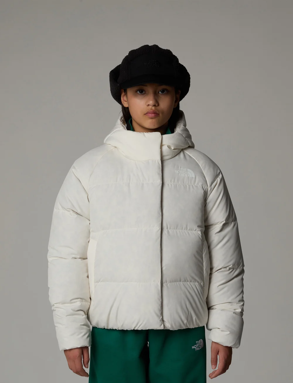 The North Face - G NORTH DOWN HOODED JACKET - isolierte jacken - white dune - 0