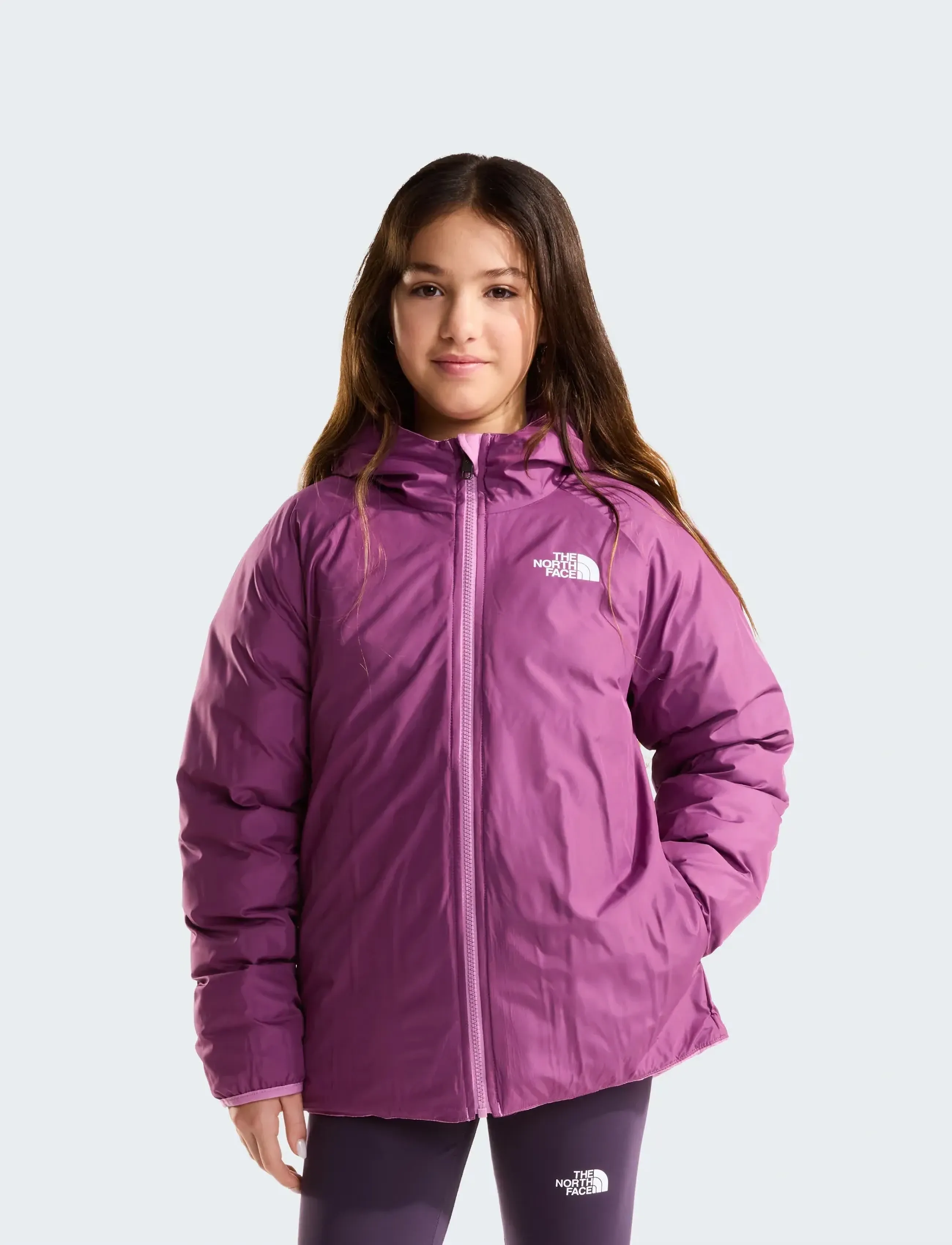 The North Face - G REVERSIBLE PERRITO HOODED JACKET - suusajoped - hushed lavender - 3
