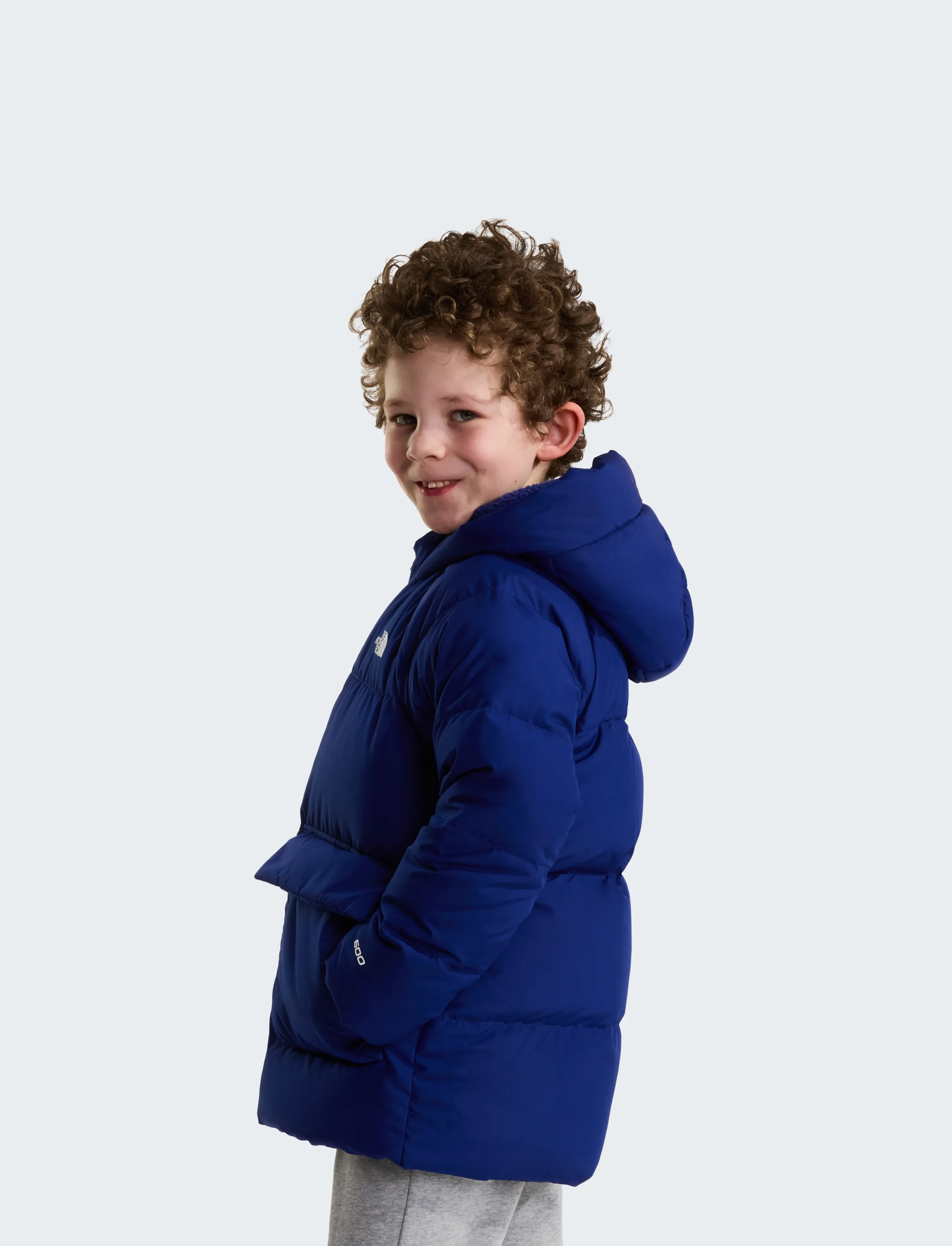 The North Face - KID NORTH DOWN FLEECE LINED PARKA - shoppa efter ålder - bold blue - 4