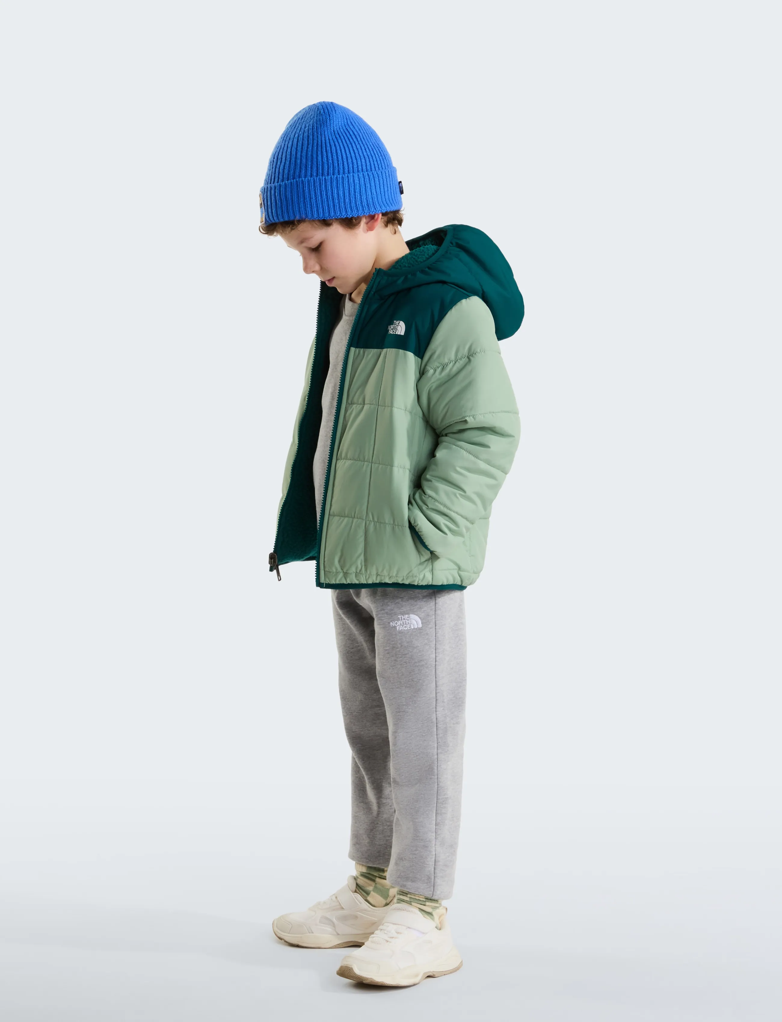 The North Face - KID B REVERSIBLE SHASTA F/Z HOODED JACKE - slate moss/pacific teal - 5