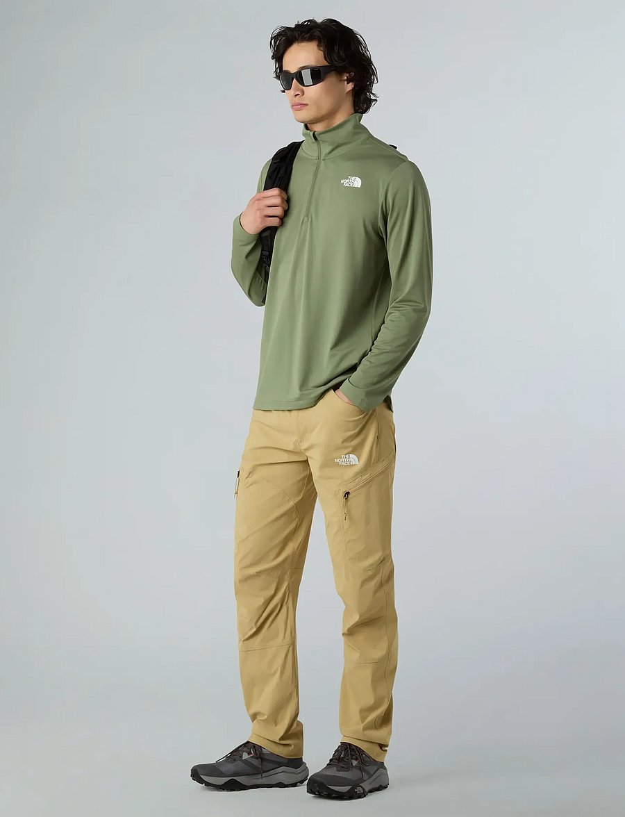 The North Face - M 24/7 1/4 ZIP TEE - flīsa un siltās jakas - bark mist - 3