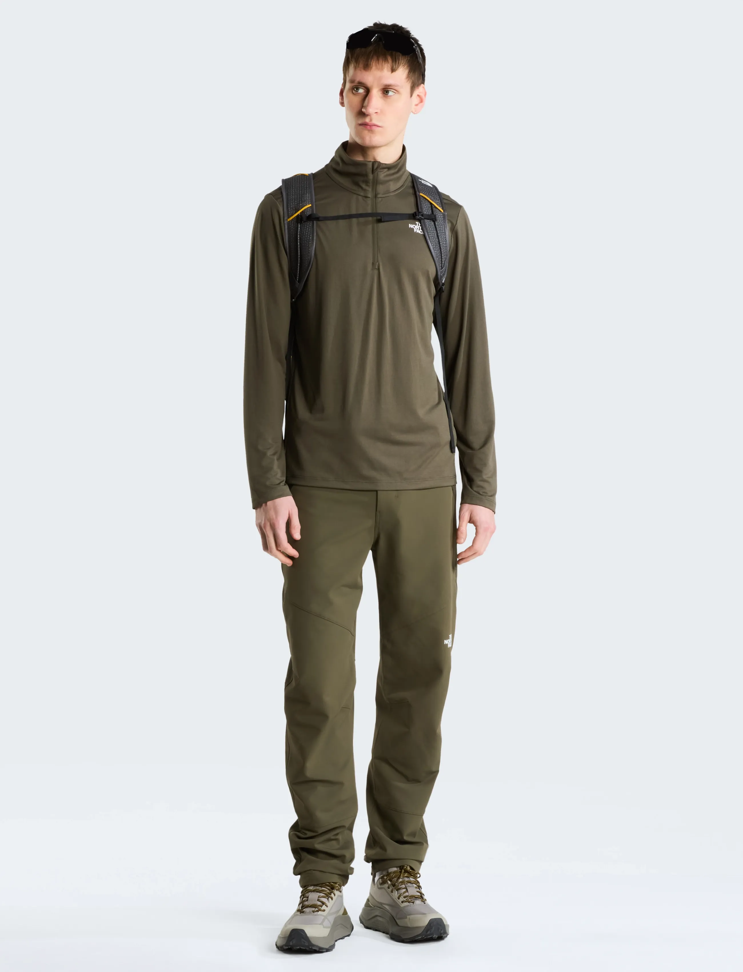 The North Face - M 24/7 1/4 ZIP TEE - fleece & midlayer - new taupe green - 3