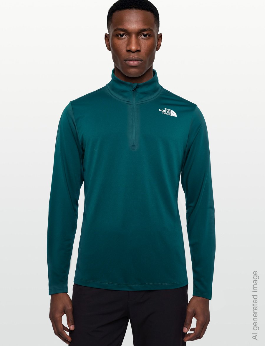 The North Face - M 24/7 1/4 ZIP TEE - fleece & midlayer - pacific teal - 3