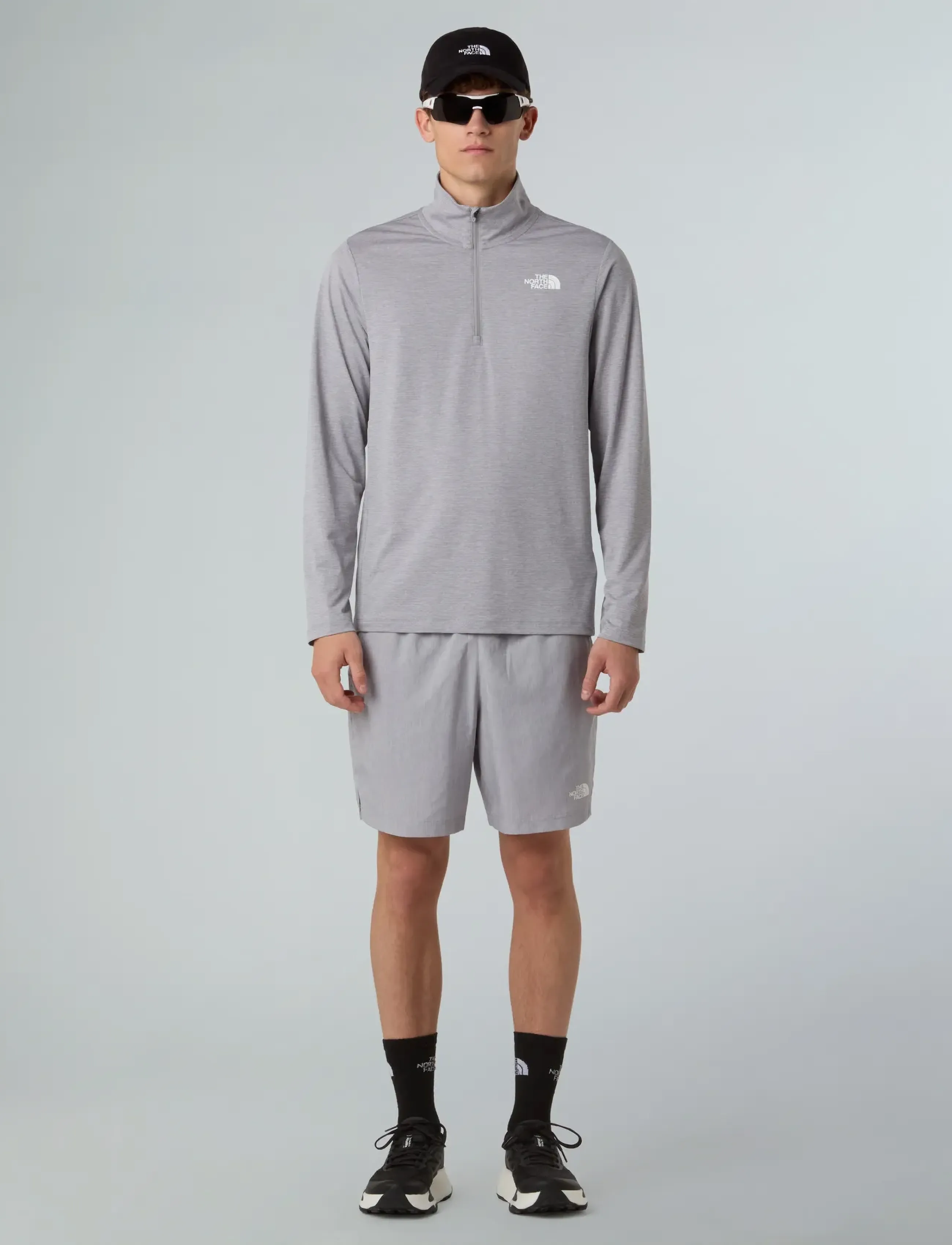 The North Face - M 24/7 1/4 ZIP TEE - fleecet ja välikerrokset - tnf pale grey heather - 3