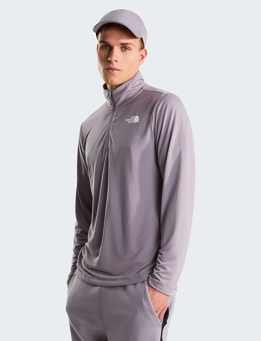The North Face - M 24/7 1/4 ZIP TEE - fleece & midlayer - transcendent grey - 0