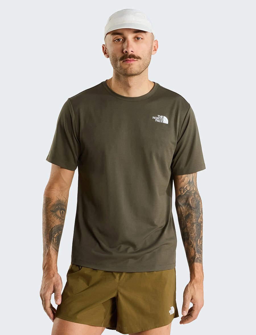 The North Face - M 24/7 S/S TEE REG - t-shirts - new taupe green - 0