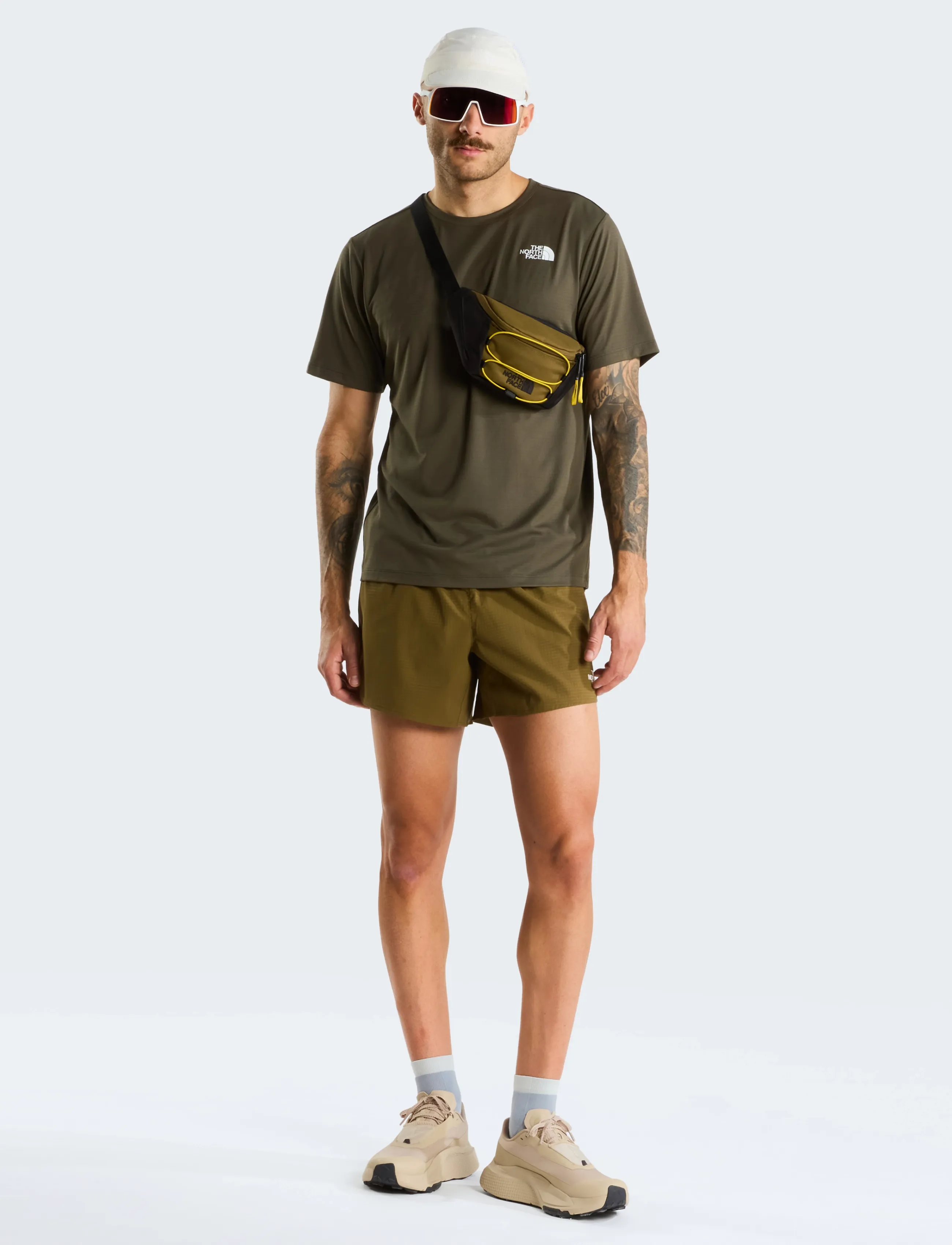 The North Face - M 24/7 S/S TEE REG - t-shirts - new taupe green - 4