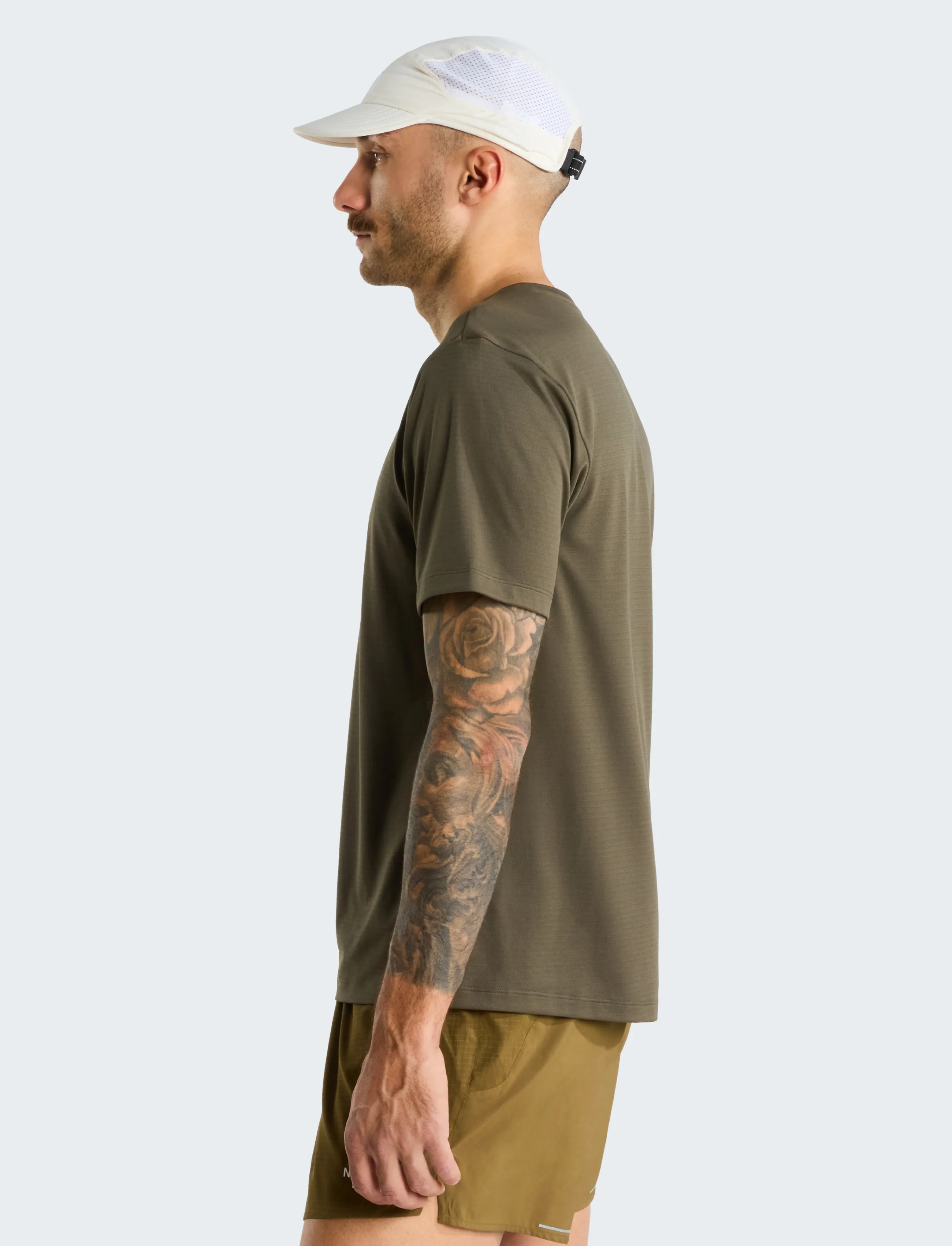 The North Face - M 24/7 S/S TEE REG - t-shirts - new taupe green - 5
