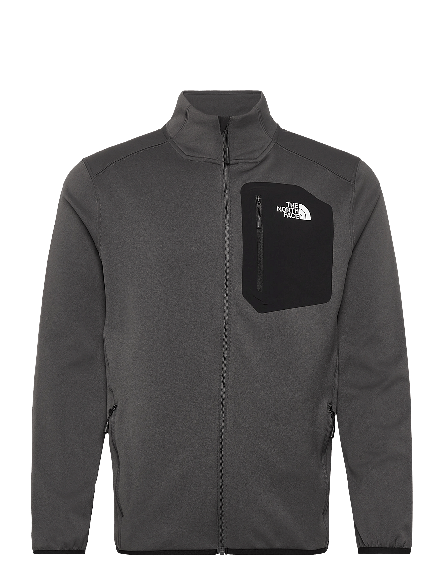 The North Face - M CREST FULL ZIP JACKET - fleece & midlayer - anthracite grey/tnf bla - 1