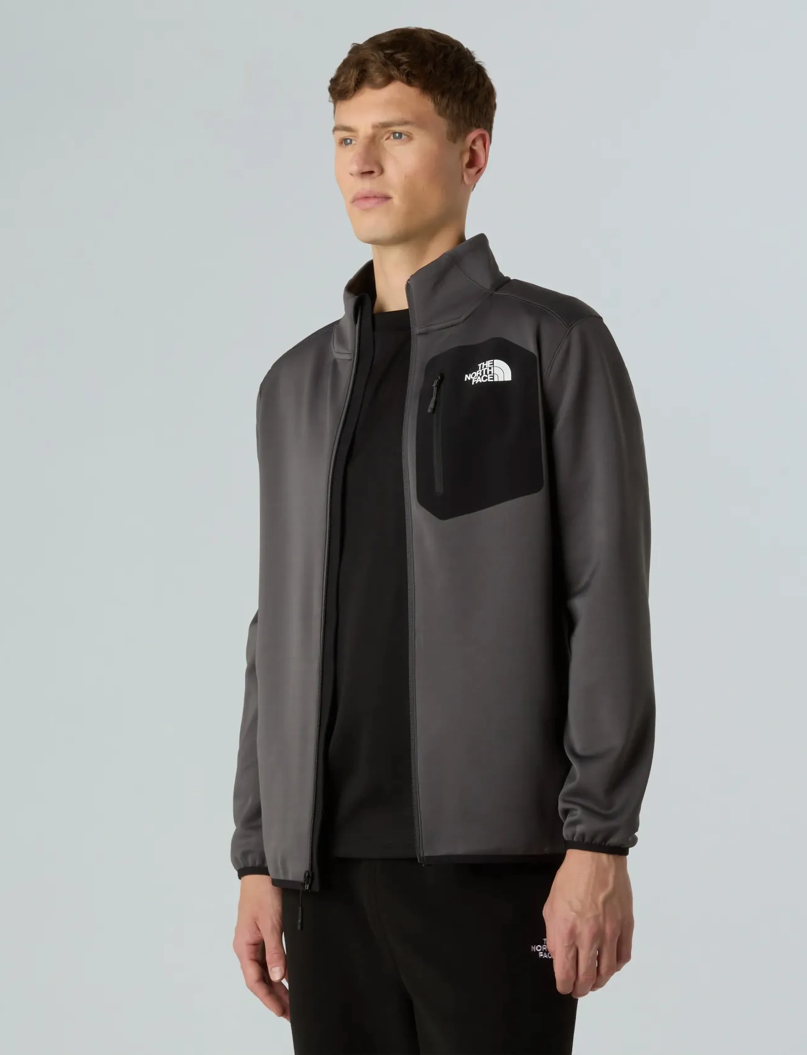 The North Face - M CREST FULL ZIP JACKET - fleece og mellemlag - anthracite grey/tnf bla - 5