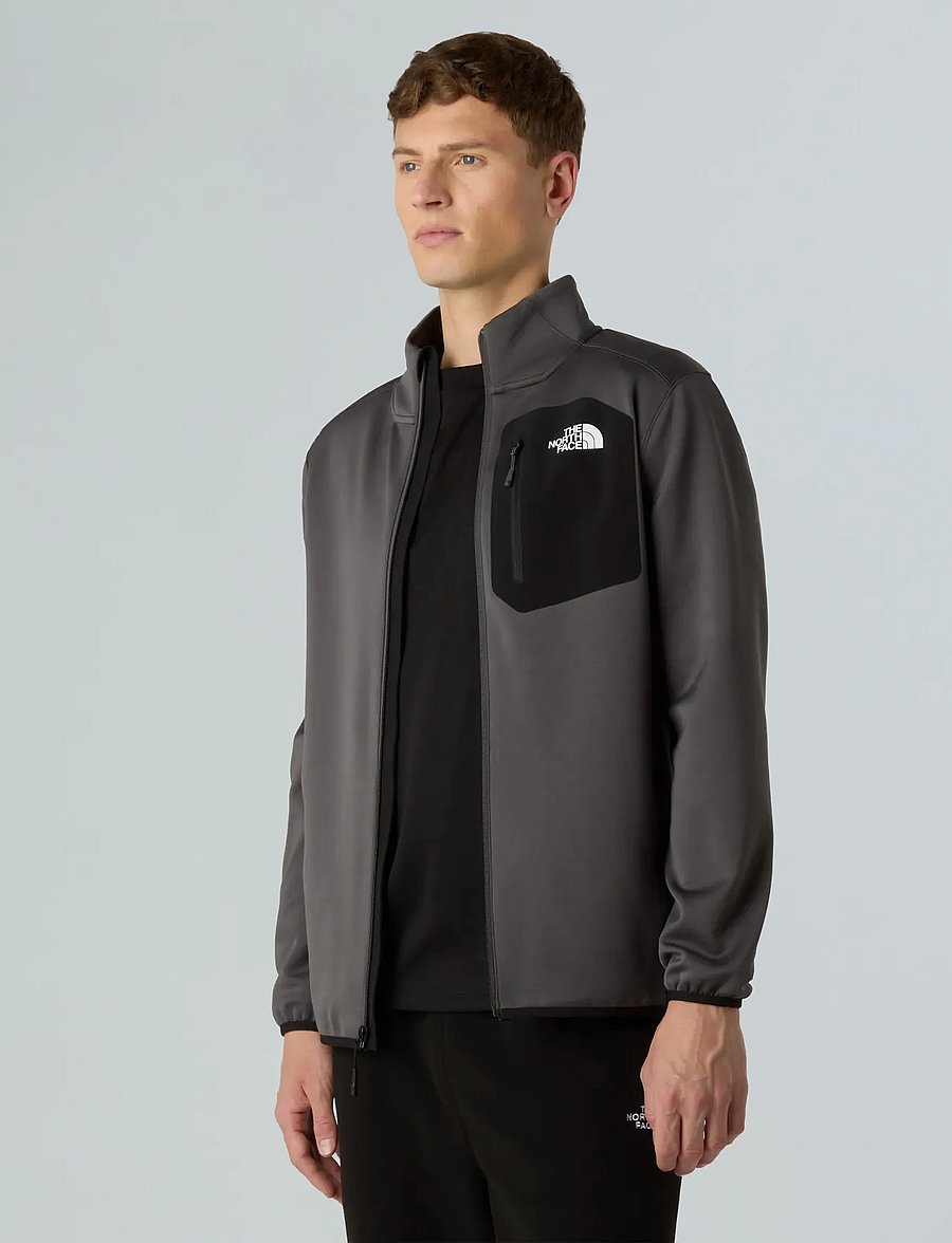 The North Face - M CREST FULL ZIP JACKET - fleece & midlayer - anthracite grey/tnf bla - 5