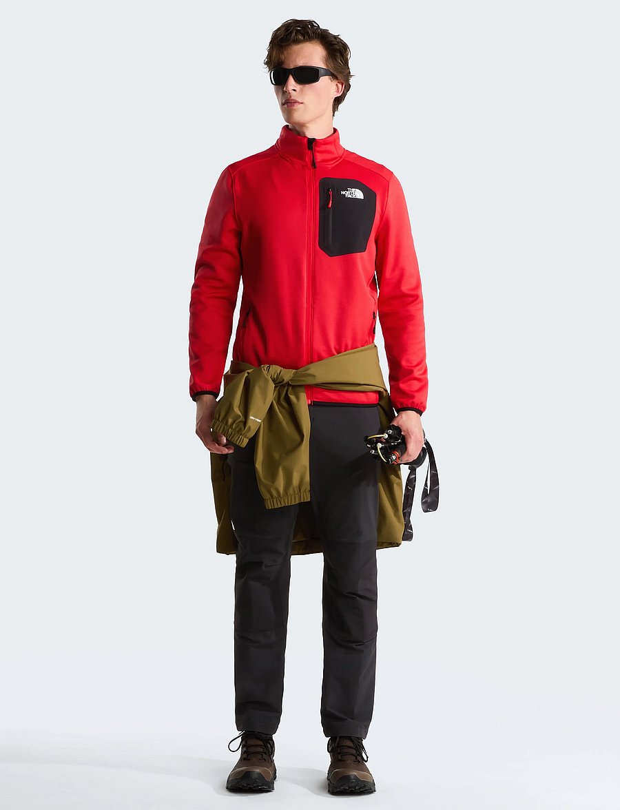 The North Face - M CREST FZ - fleece & midlayer - elevation red/tnf black - 3