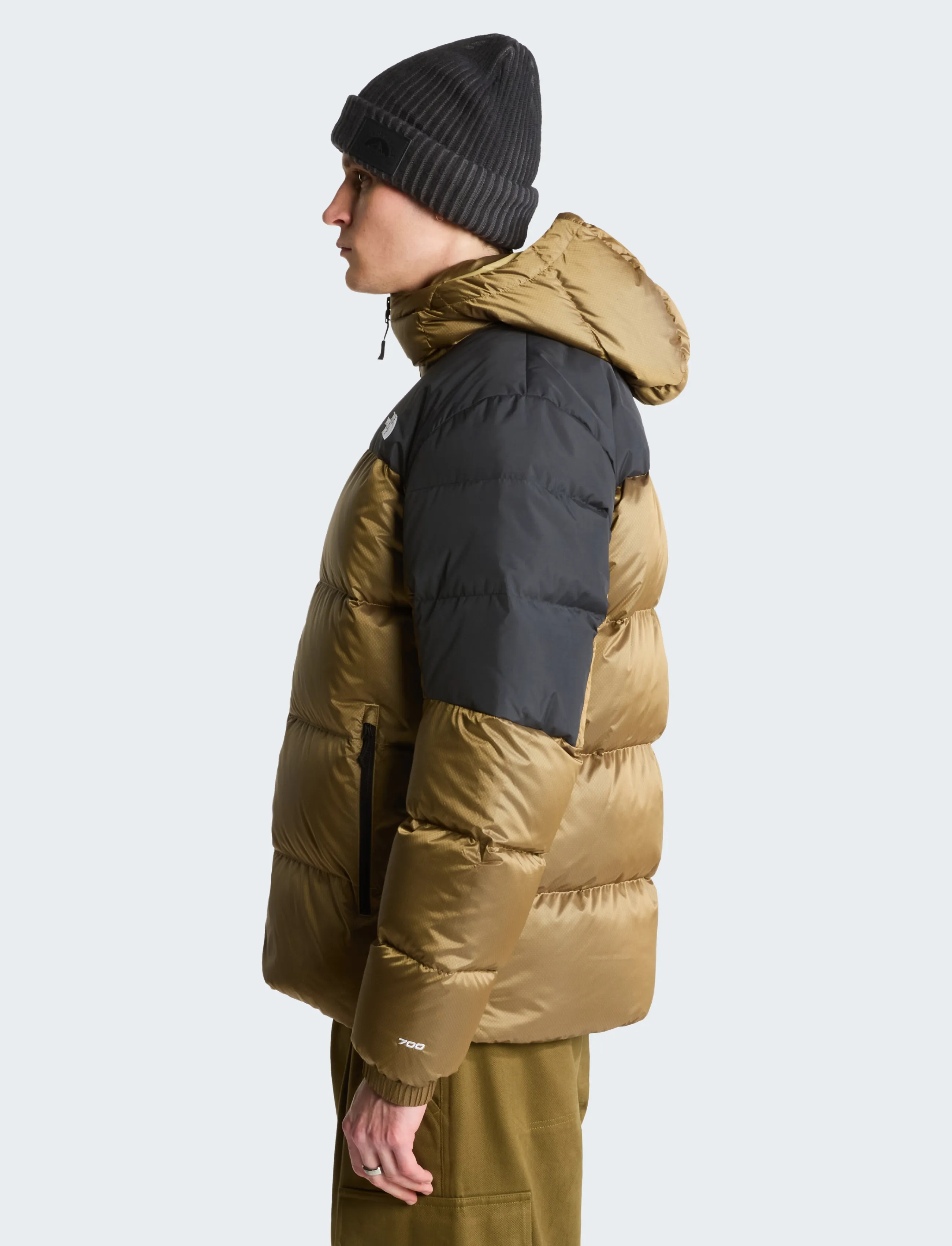 The North Face - M DIABLO DOWN 2.0 HOODIE - down jackets - khaki stone black heath - 3
