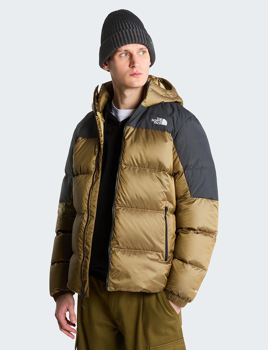 The North Face - M DIABLO DOWN 2.0 HOODIE - down jackets - khaki stone black heath - 5