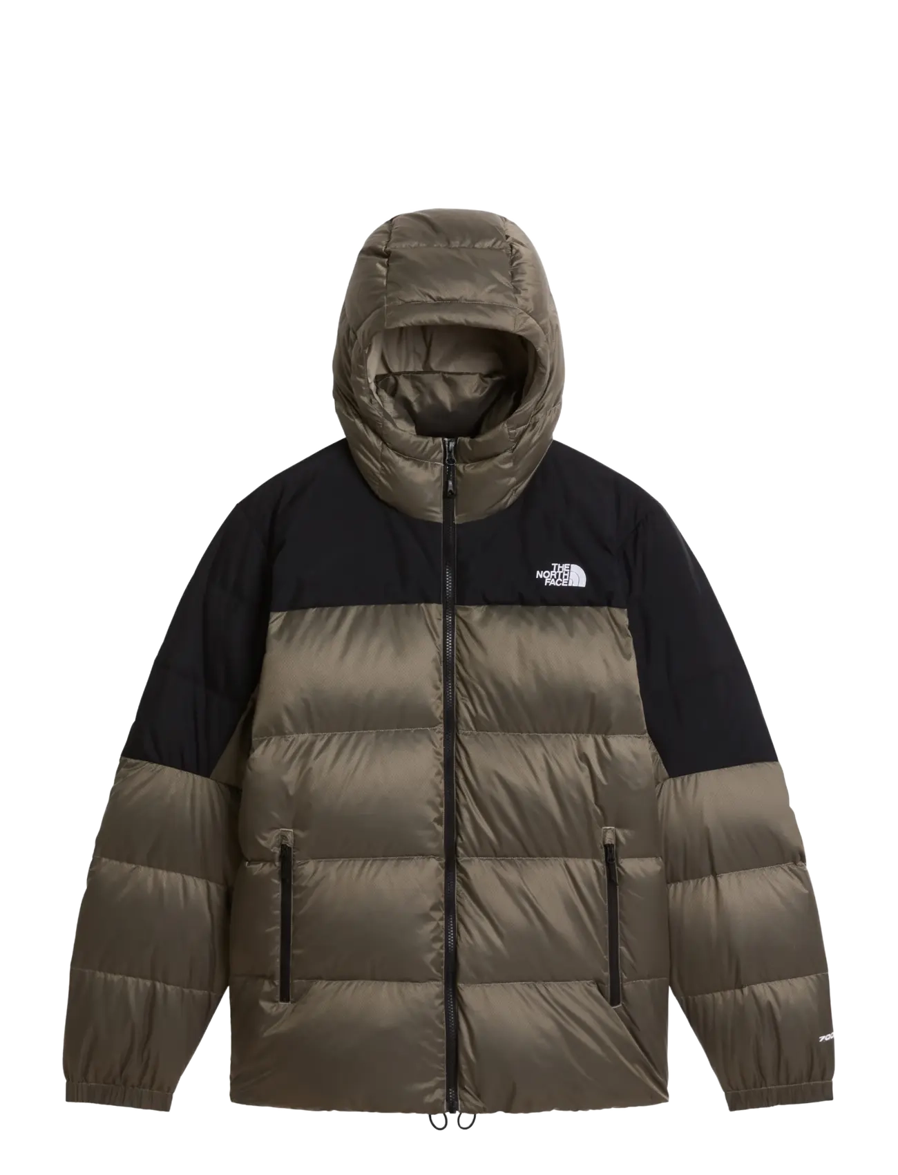The North Face M DIABLO DOWN 2.0 HOODIE - Sulejoped - STONE SLAB BLACK HEATHE / khaki/green